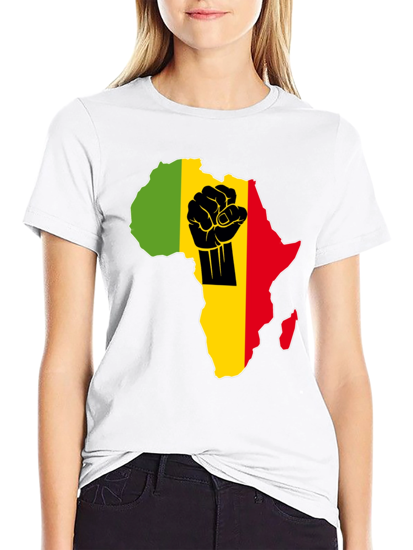 Africa Fist Power T-Shirt - Black Pride