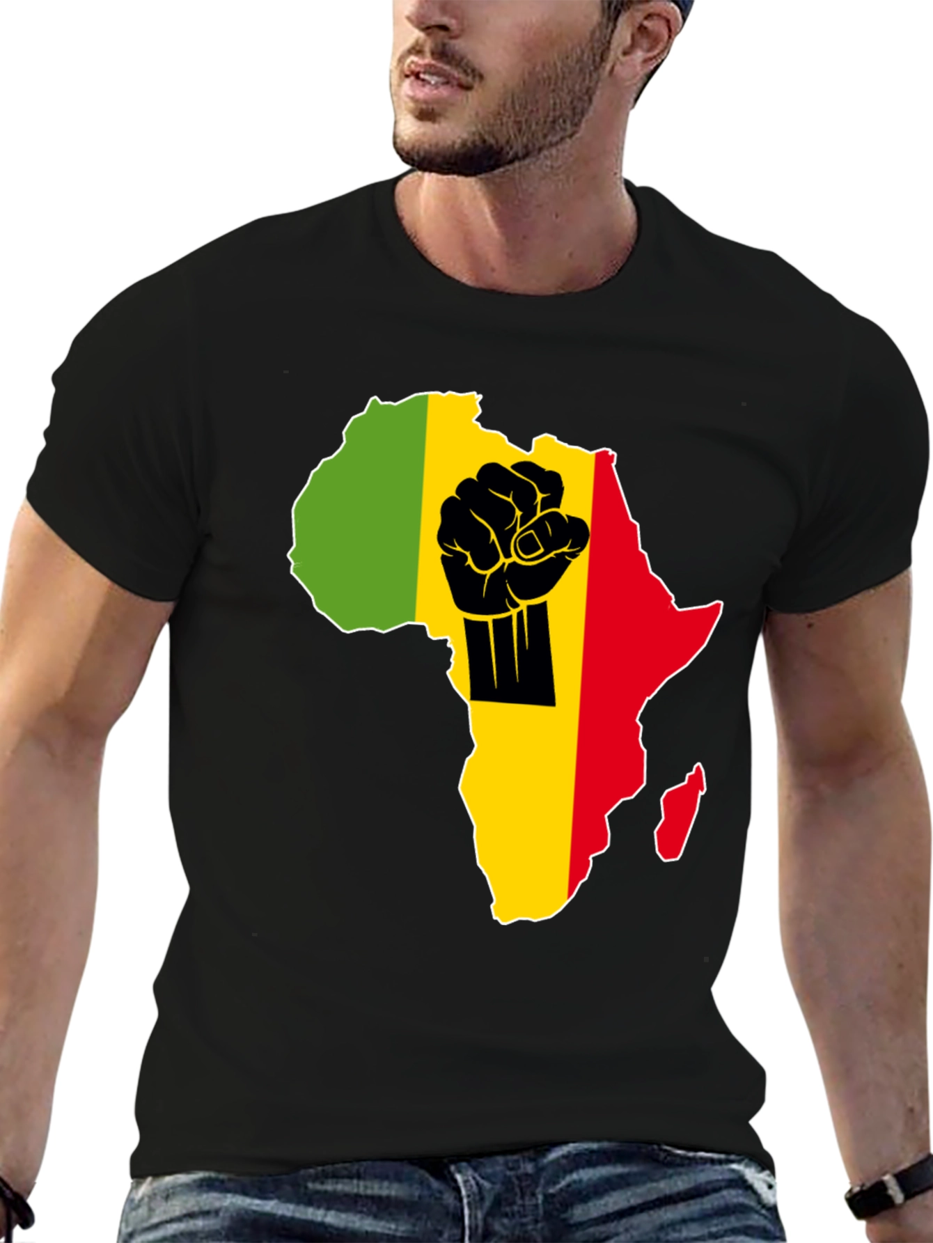 Africa Fist Power T-Shirt - Black Pride