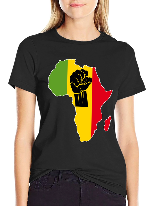 Africa Fist Power T-Shirt - Black Pride