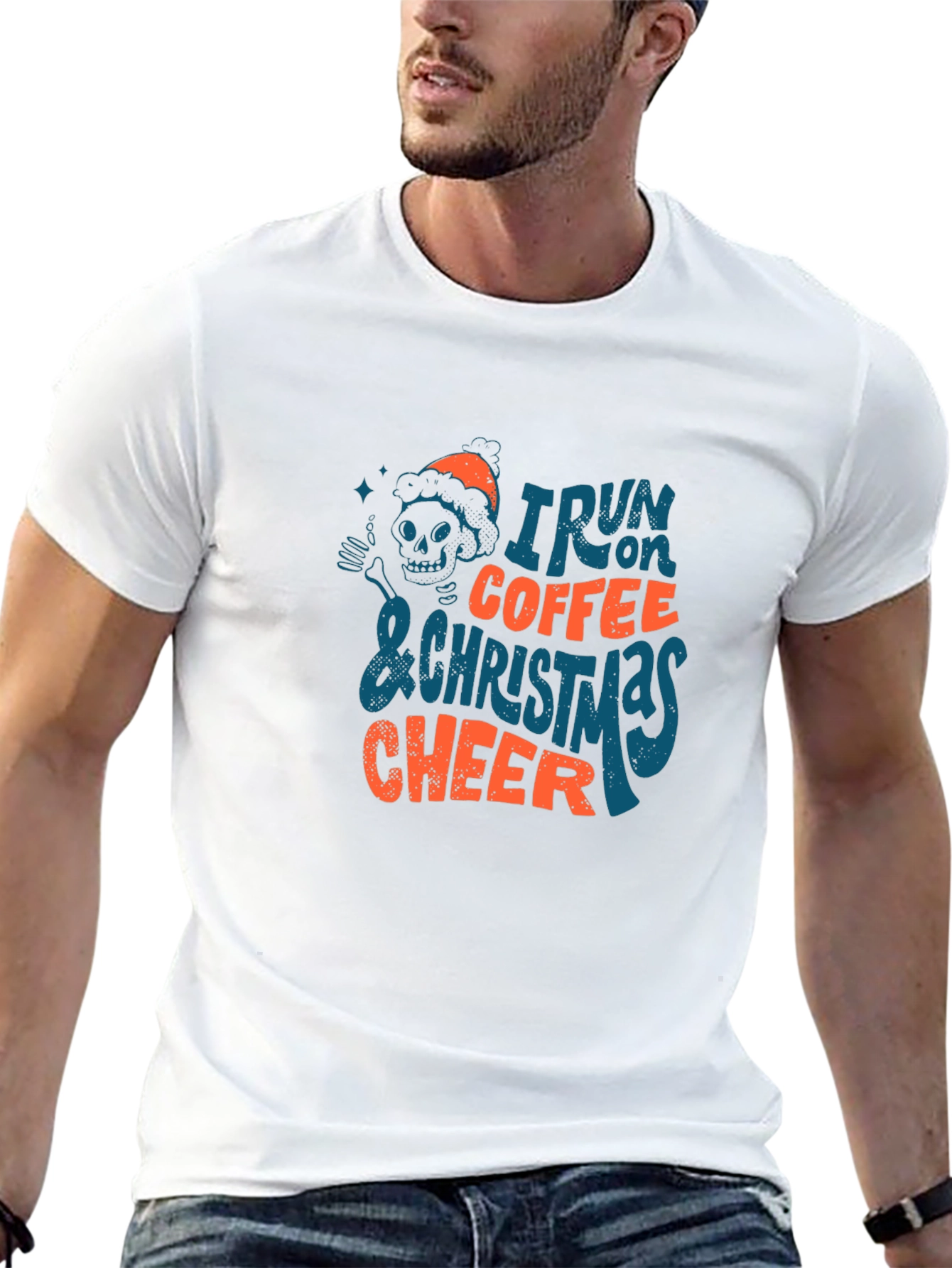 I Run On Coffee & Christmas Cheer T-Shirt