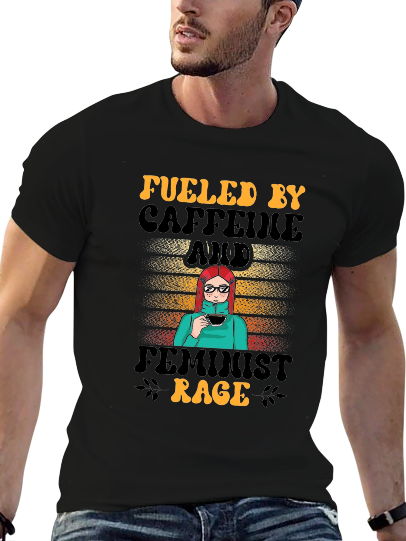 Fueled by Caffeine and Feminist Rage T-Shirt