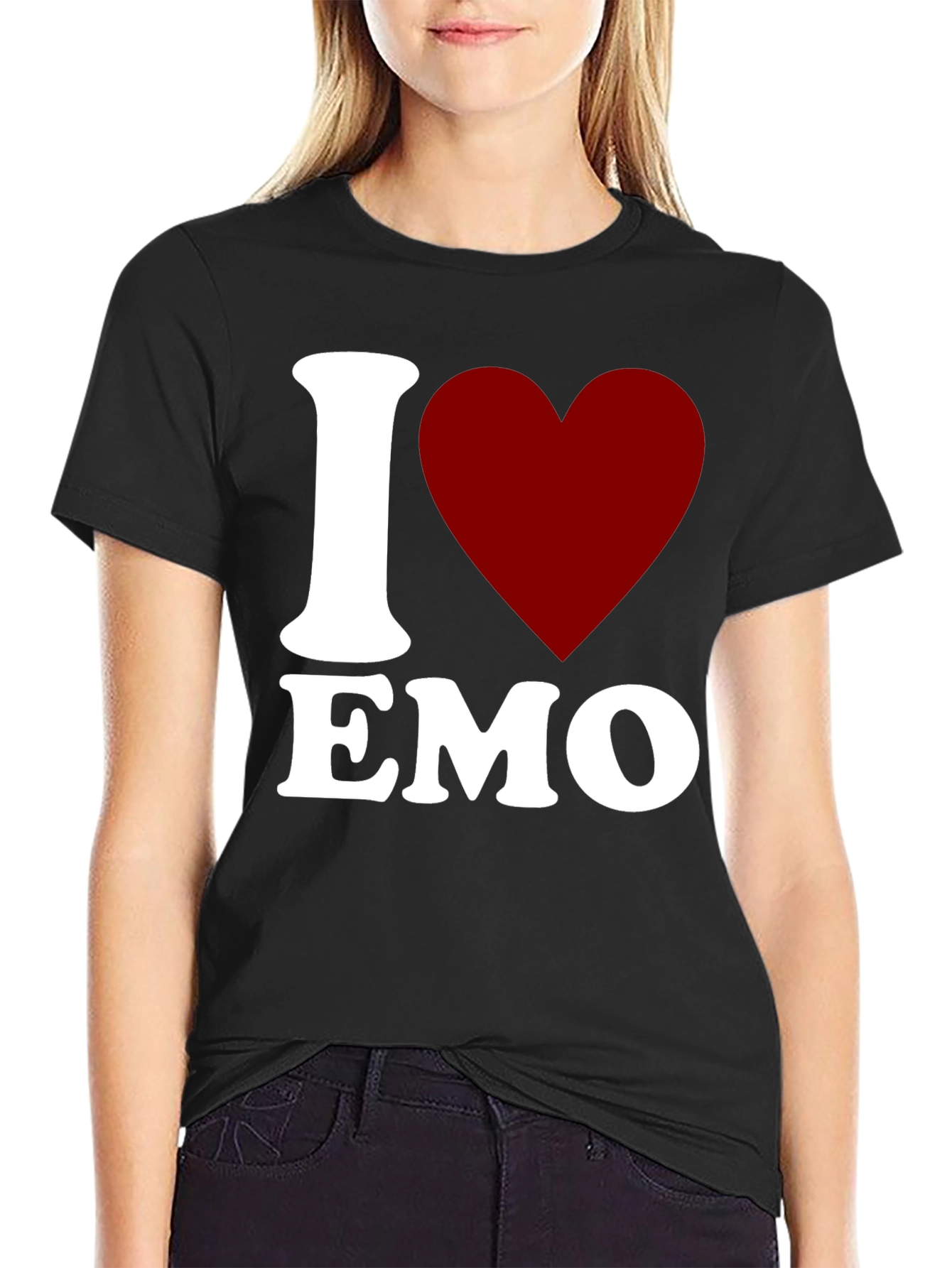 I Heart Emo Tee - Classic Black T-Shirt