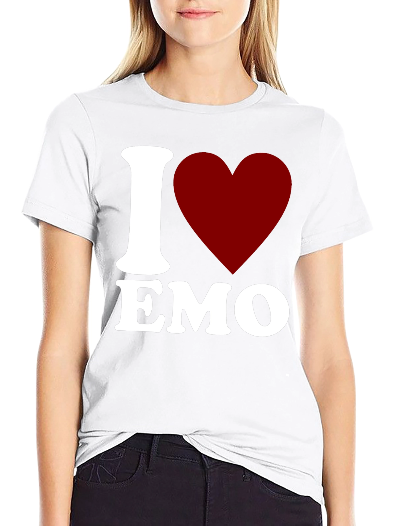 I Heart Emo Tee - Classic Black T-Shirt