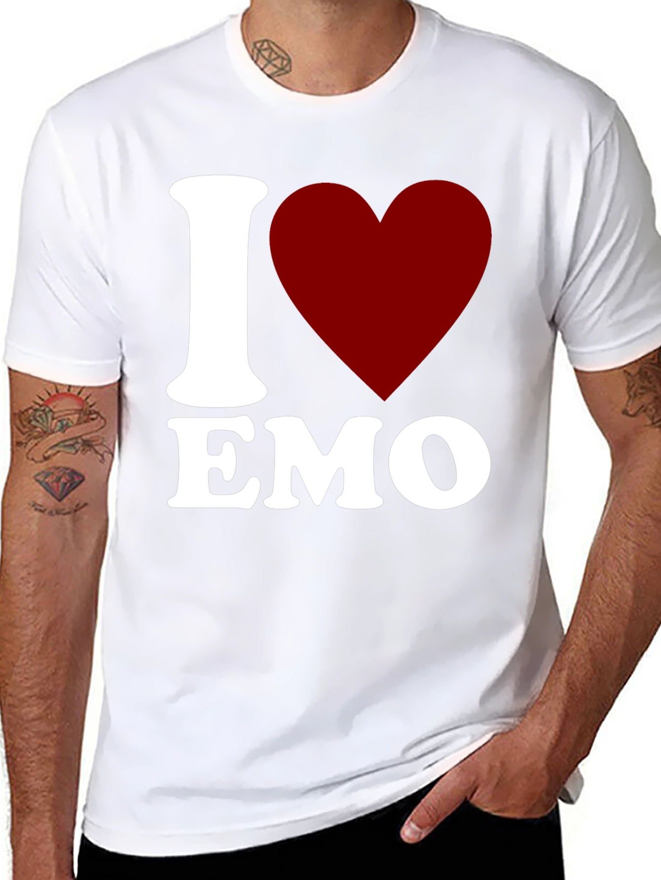 I Heart Emo Tee - Classic Black T-Shirt