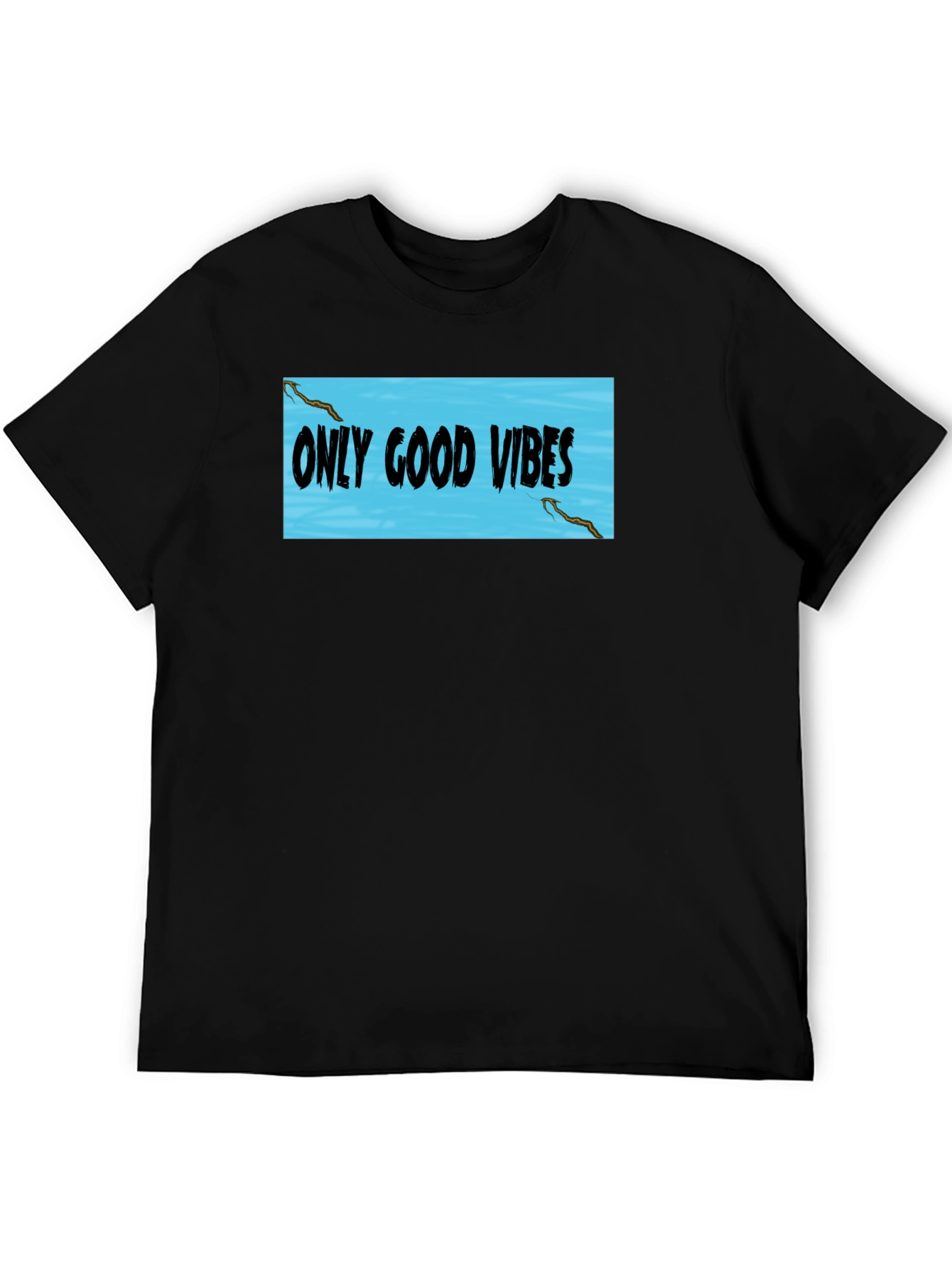 Only Good Vibes Black Graphic T-Shirt