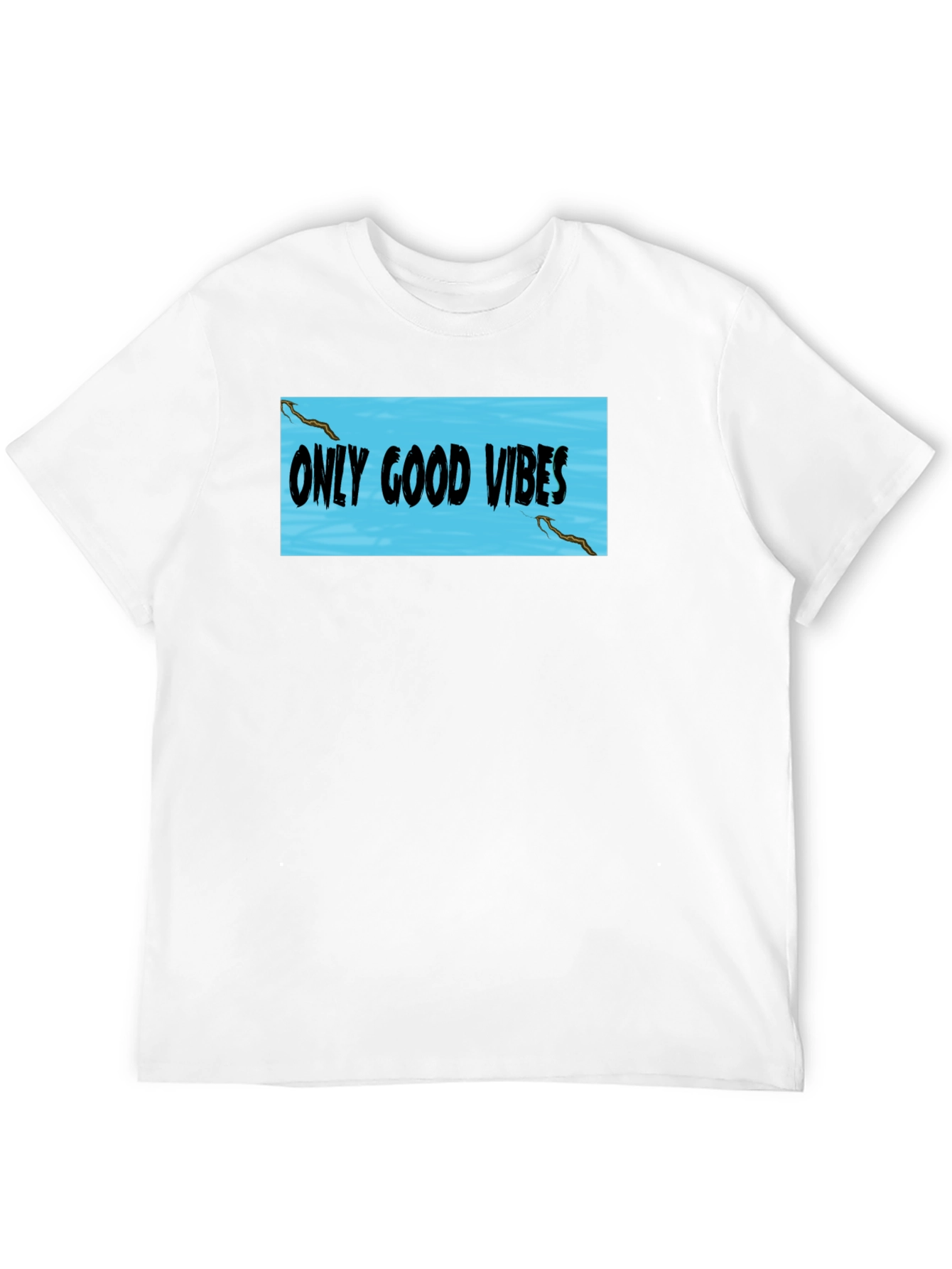 Only Good Vibes Black Graphic T-Shirt