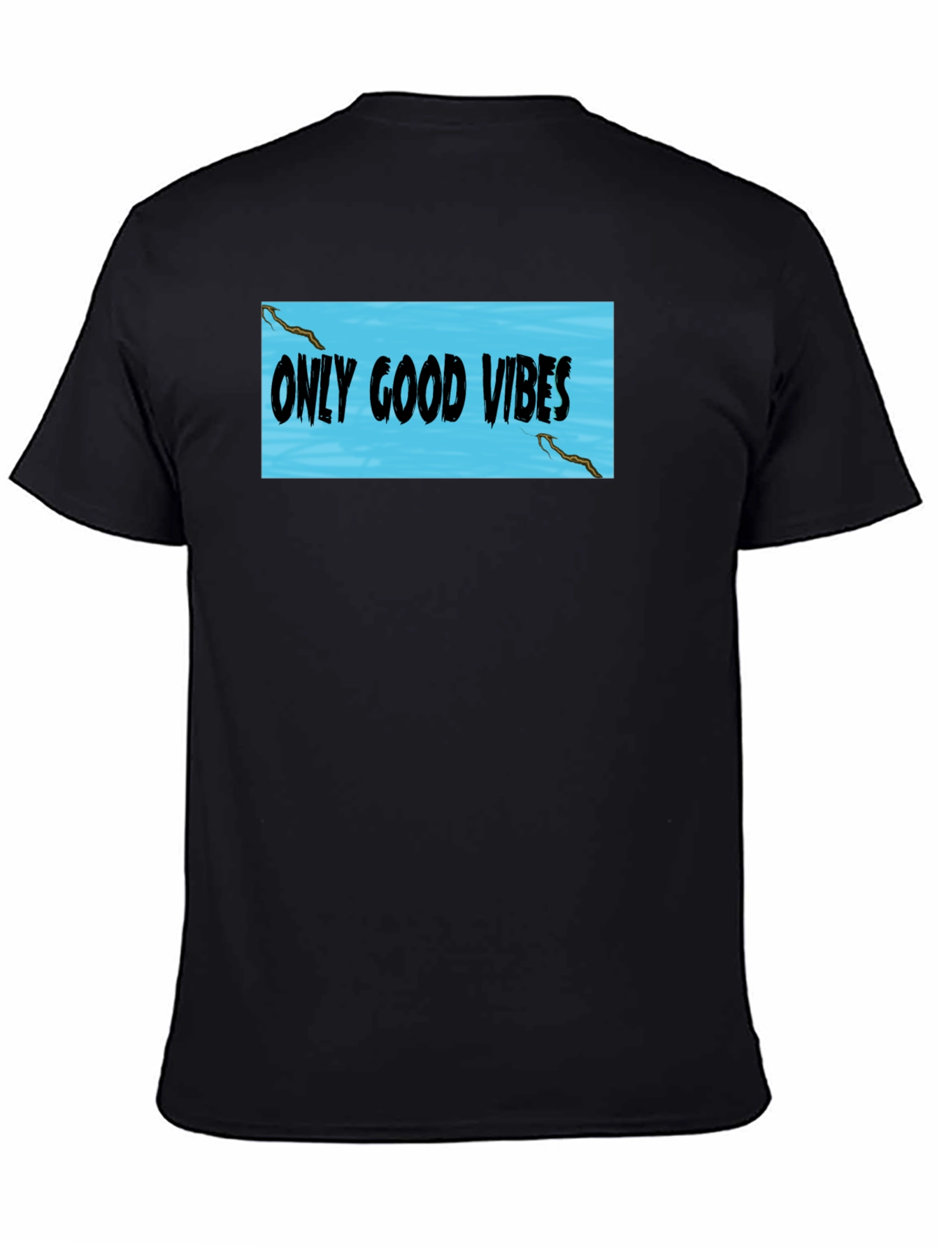 Only Good Vibes Black Graphic T-Shirt
