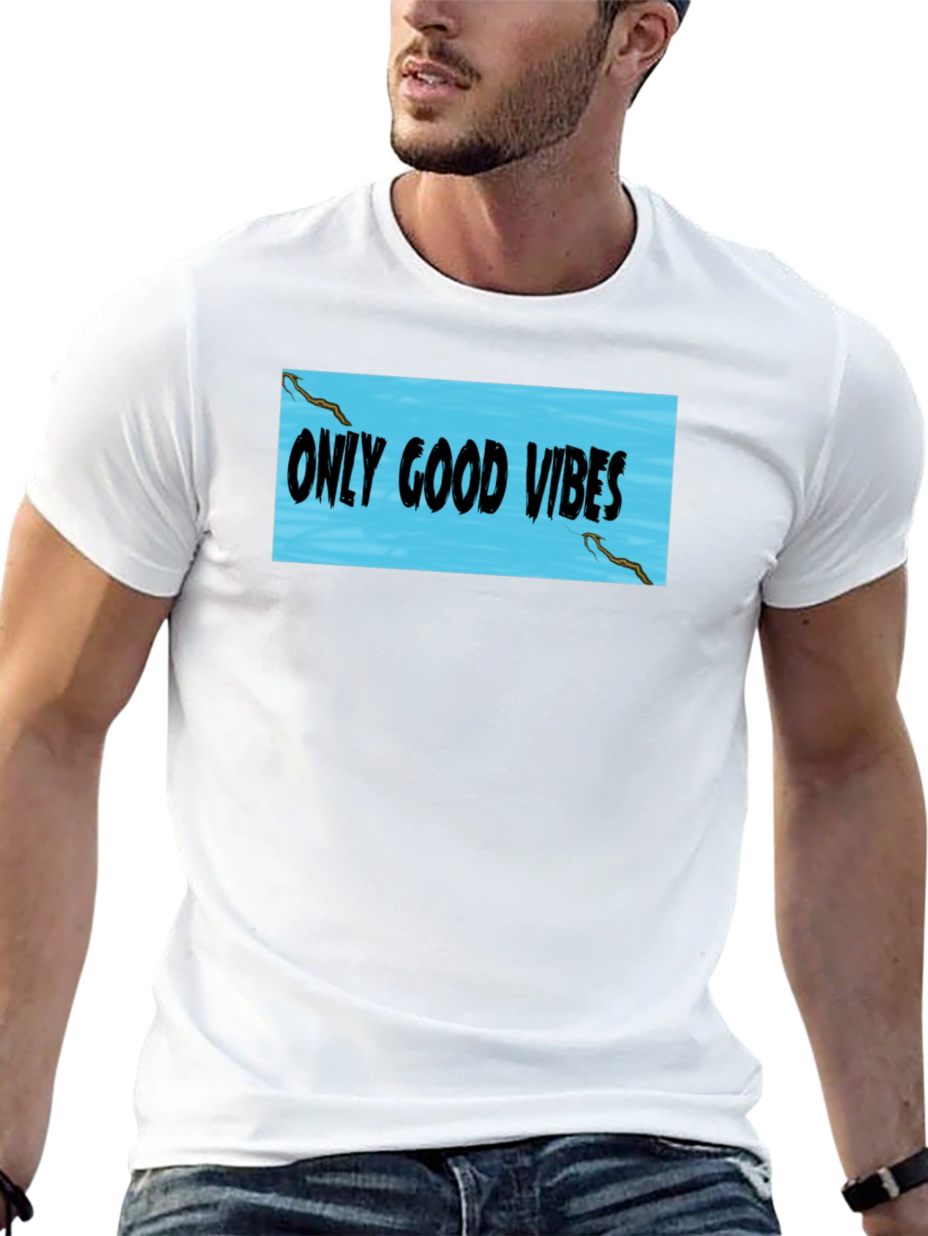Only Good Vibes Black Graphic T-Shirt