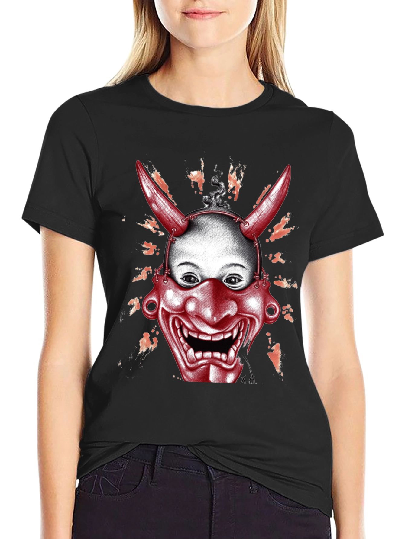 Devil Mask Graphic T-Shirt