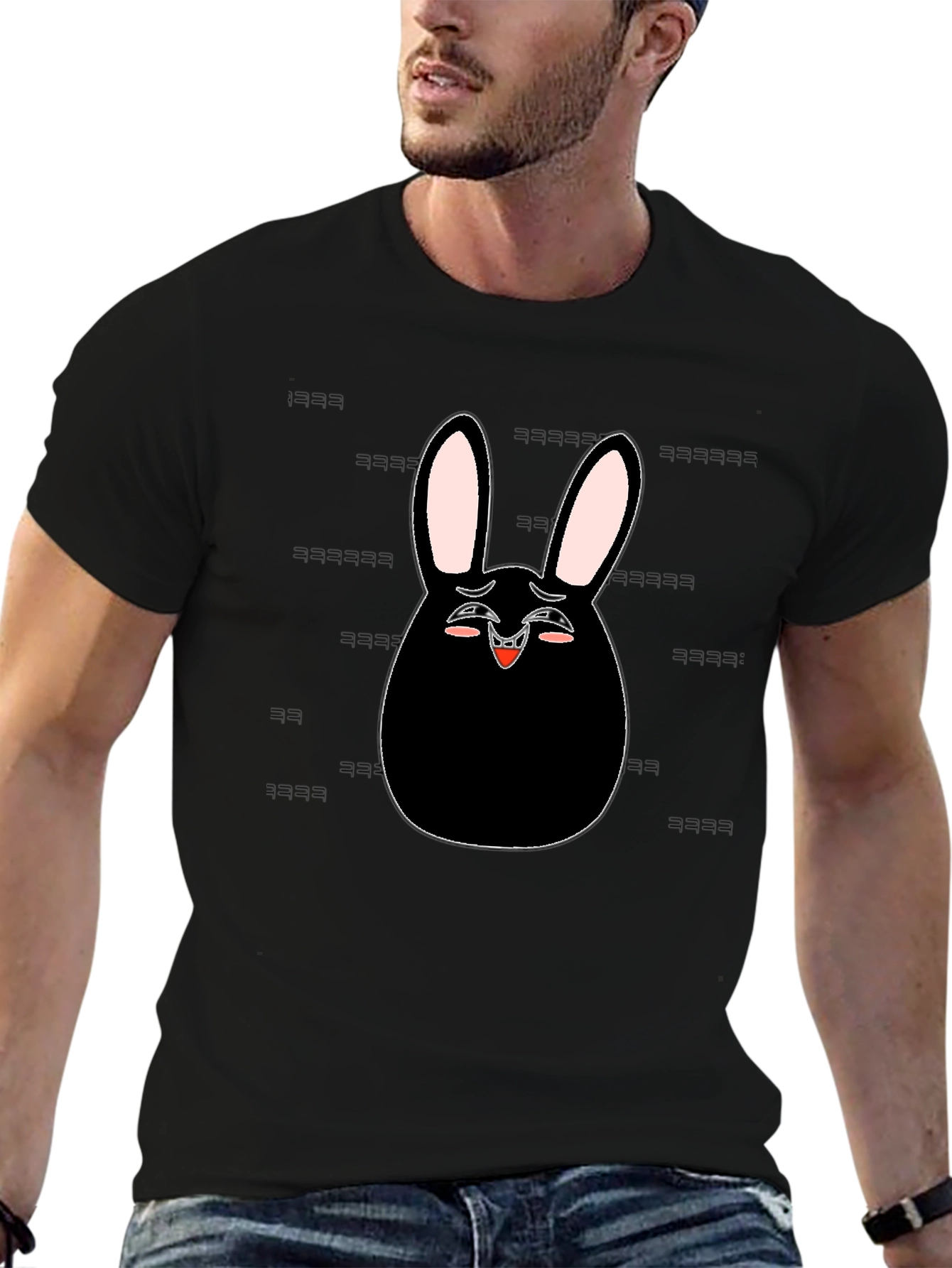 Funny Bunny Graphic Tee - Laughing Rabbit T-Shirt