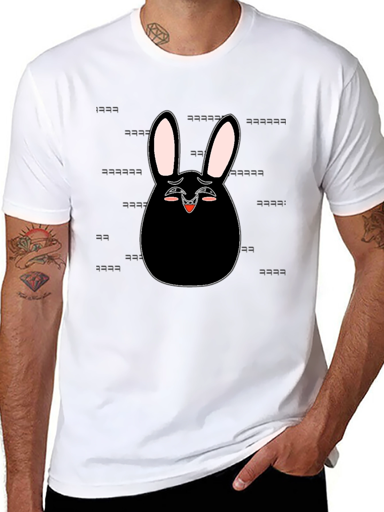 Funny Bunny Graphic Tee - Laughing Rabbit T-Shirt