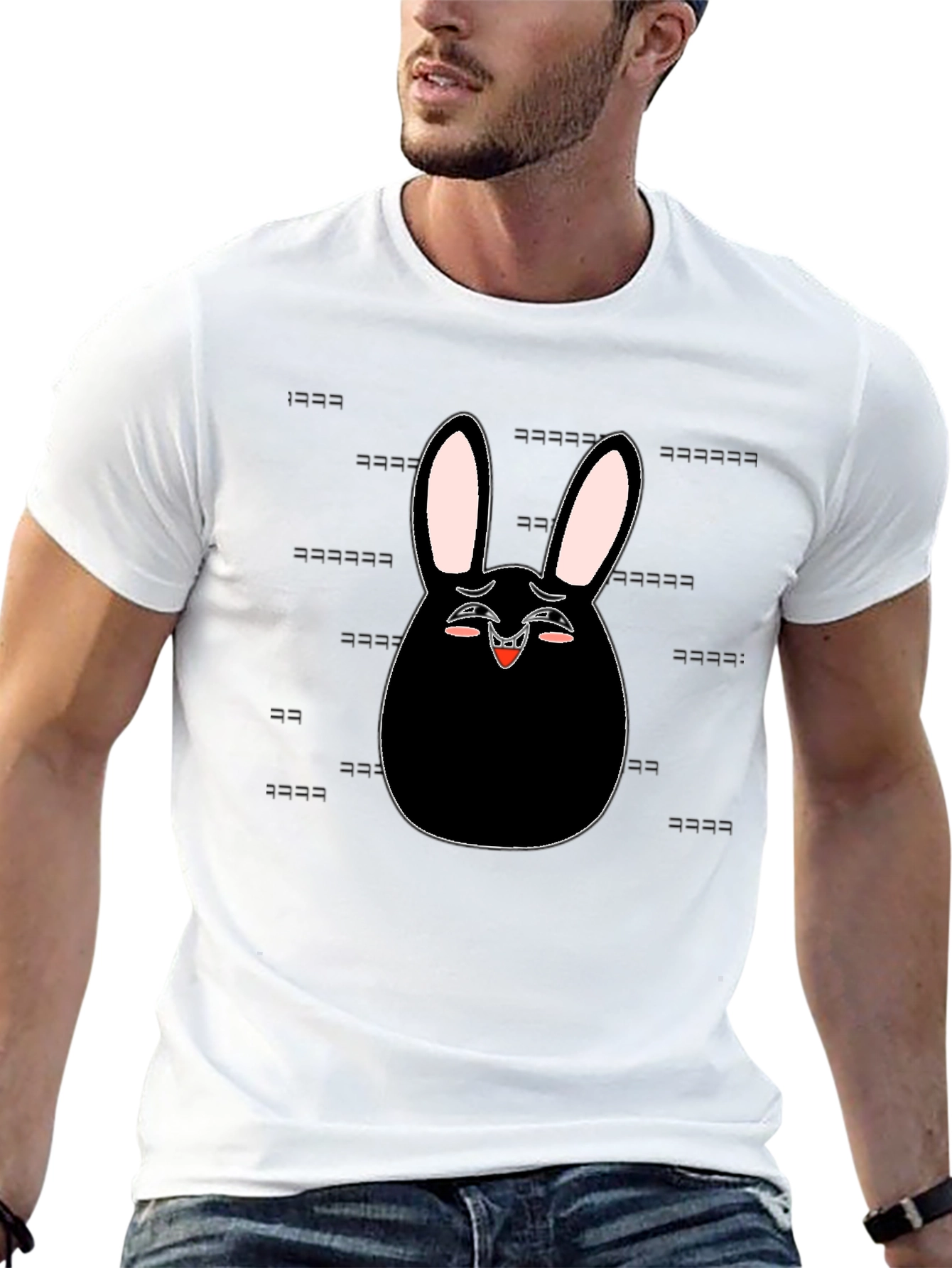 Funny Bunny Graphic Tee - Laughing Rabbit T-Shirt