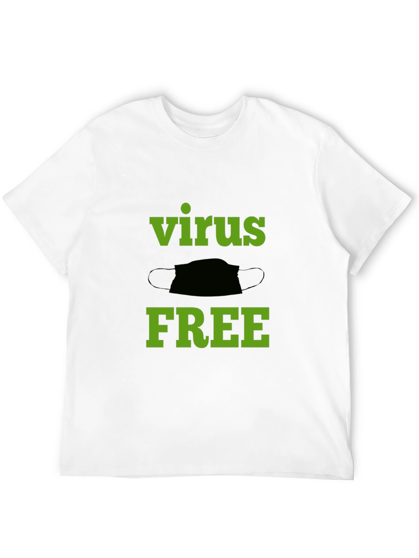 Virus Free Graphic Tee - Black Cotton T-Shirt