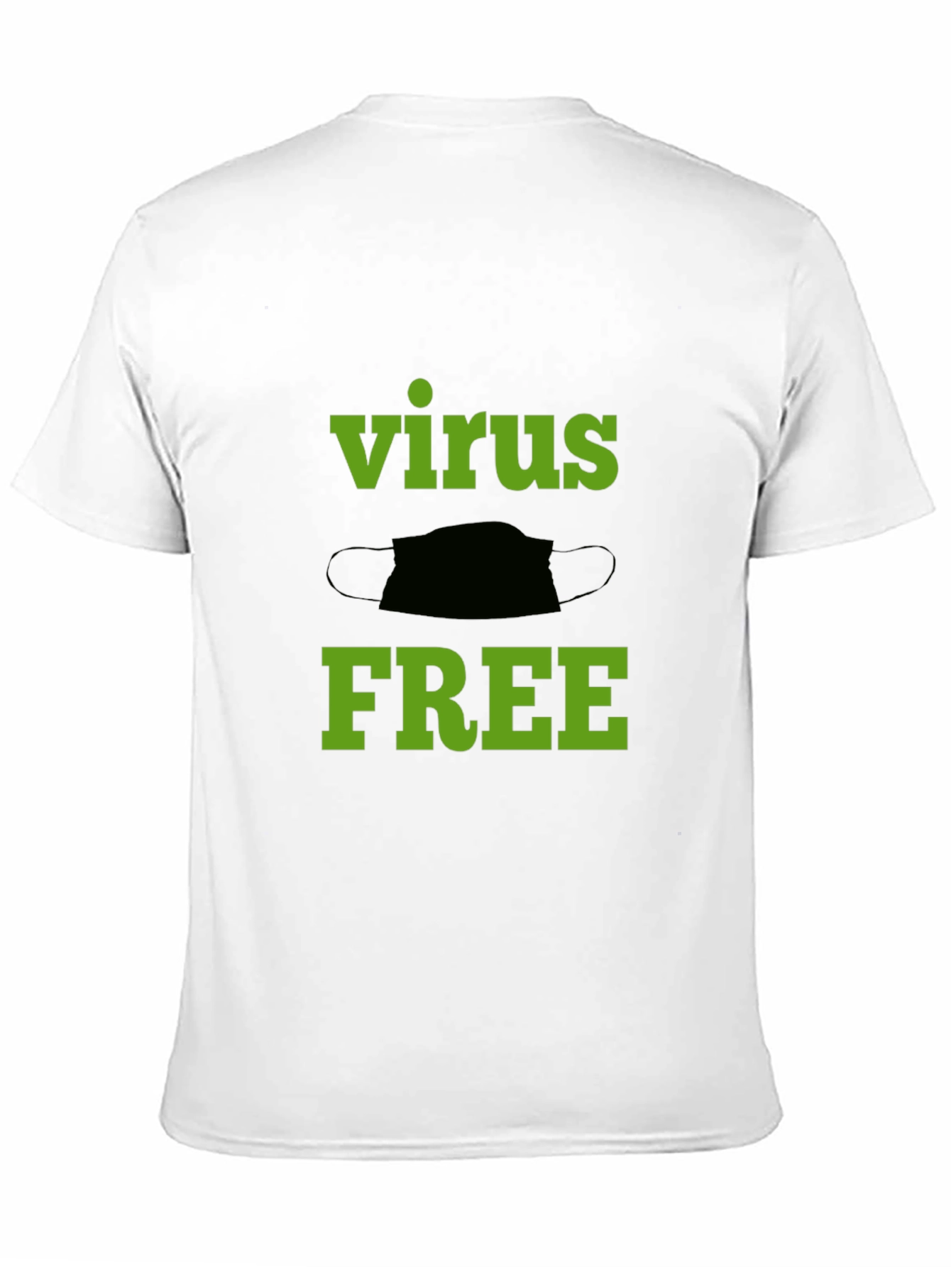 Virus Free Graphic Tee - Black Cotton T-Shirt