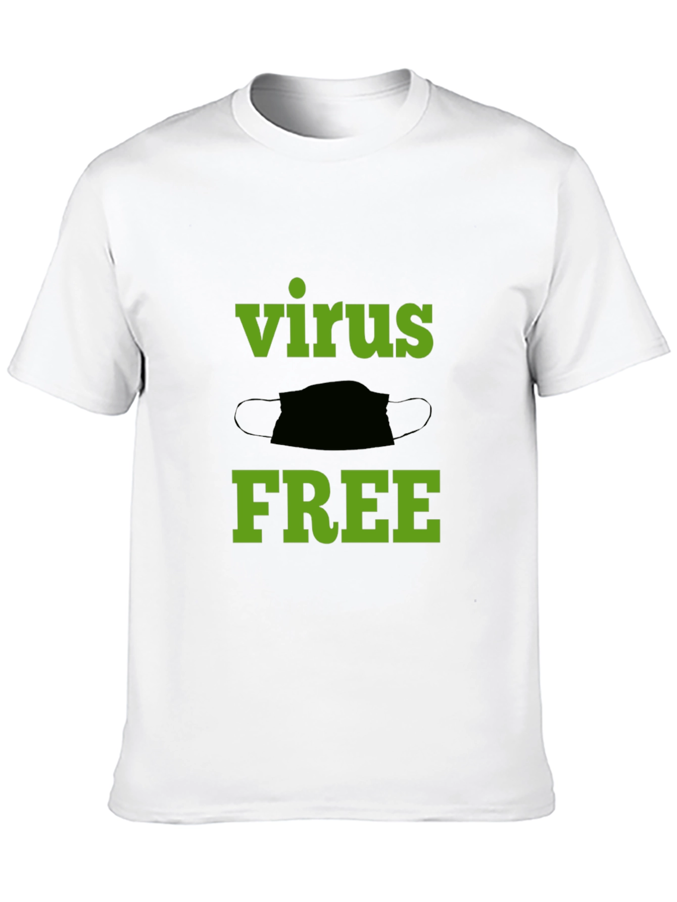 Virus Free Graphic Tee - Black Cotton T-Shirt