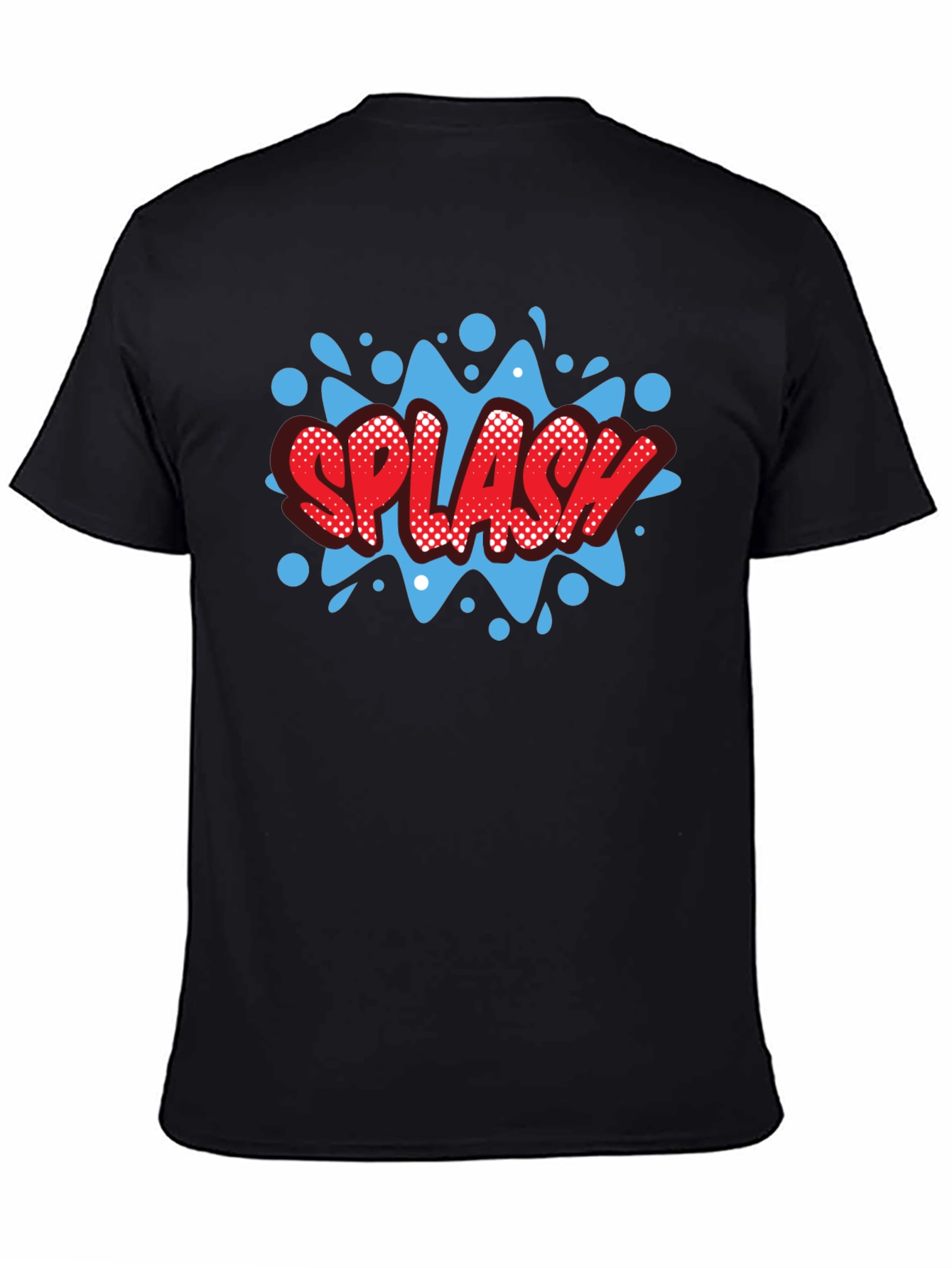 Splash Graphic Print Black T-Shirt