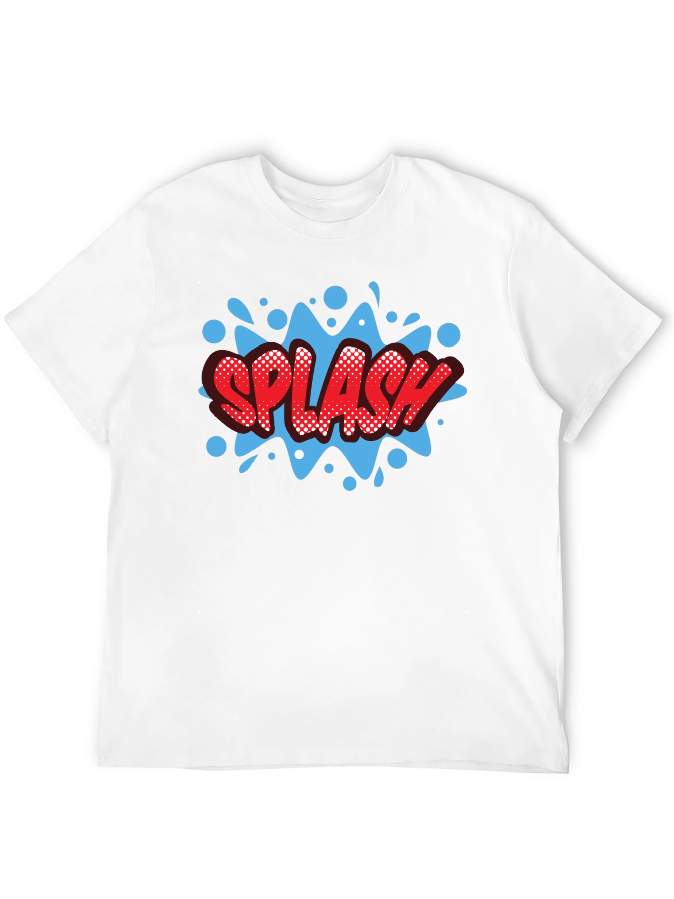 Splash Graphic Print Black T-Shirt
