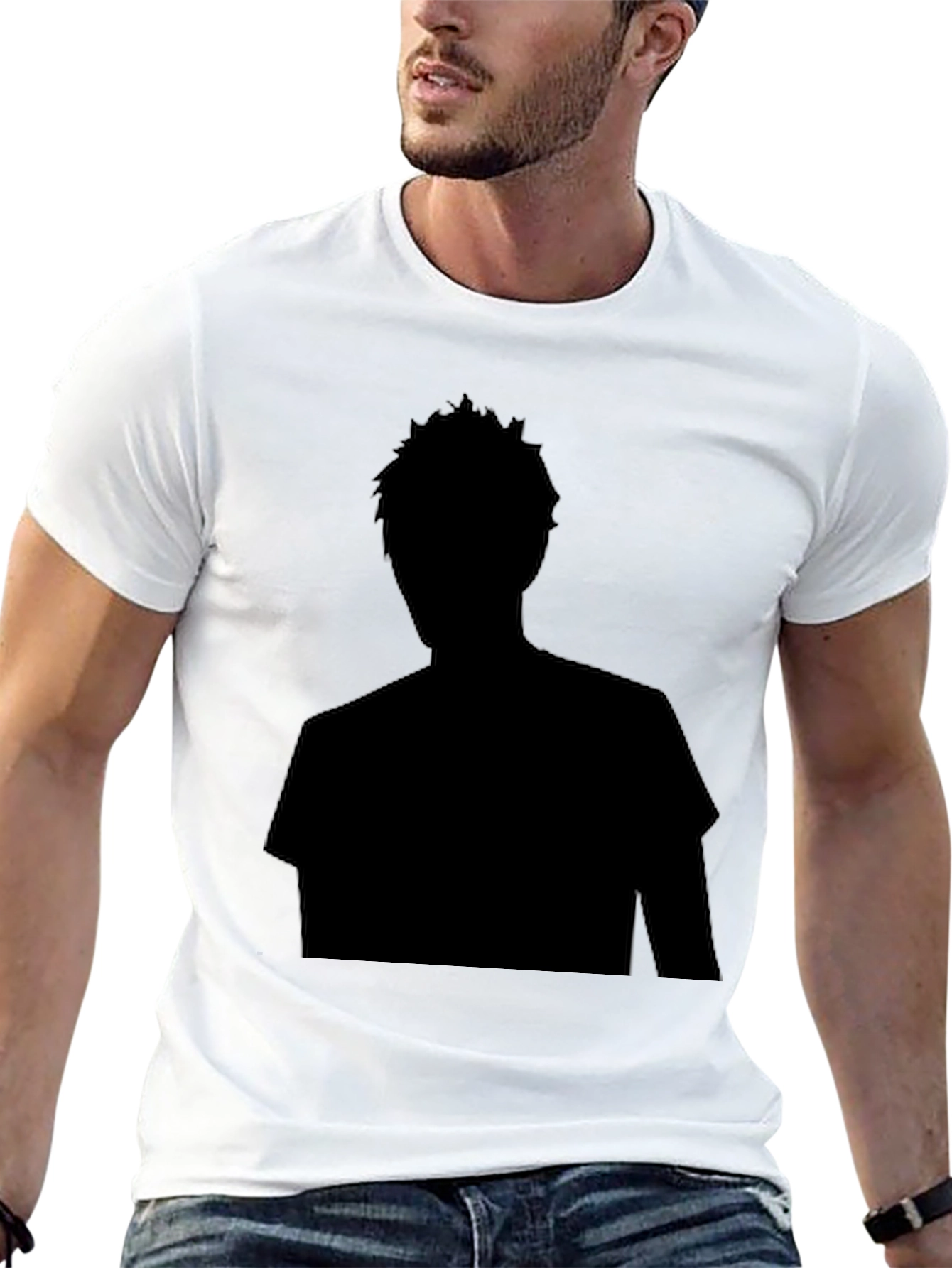 Silhouette Graphic Print Black T-Shirt
