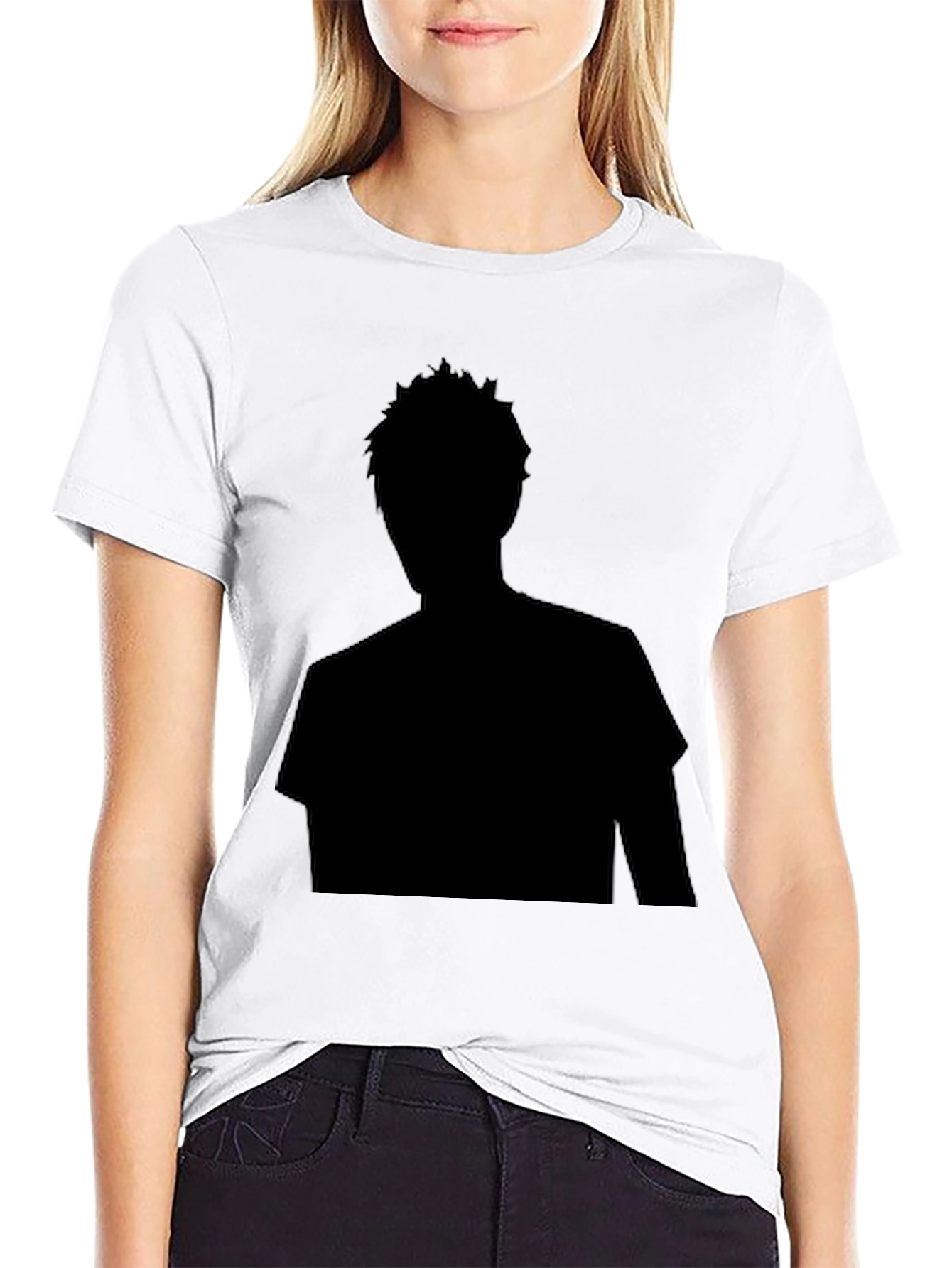 Silhouette Graphic Print Black T-Shirt