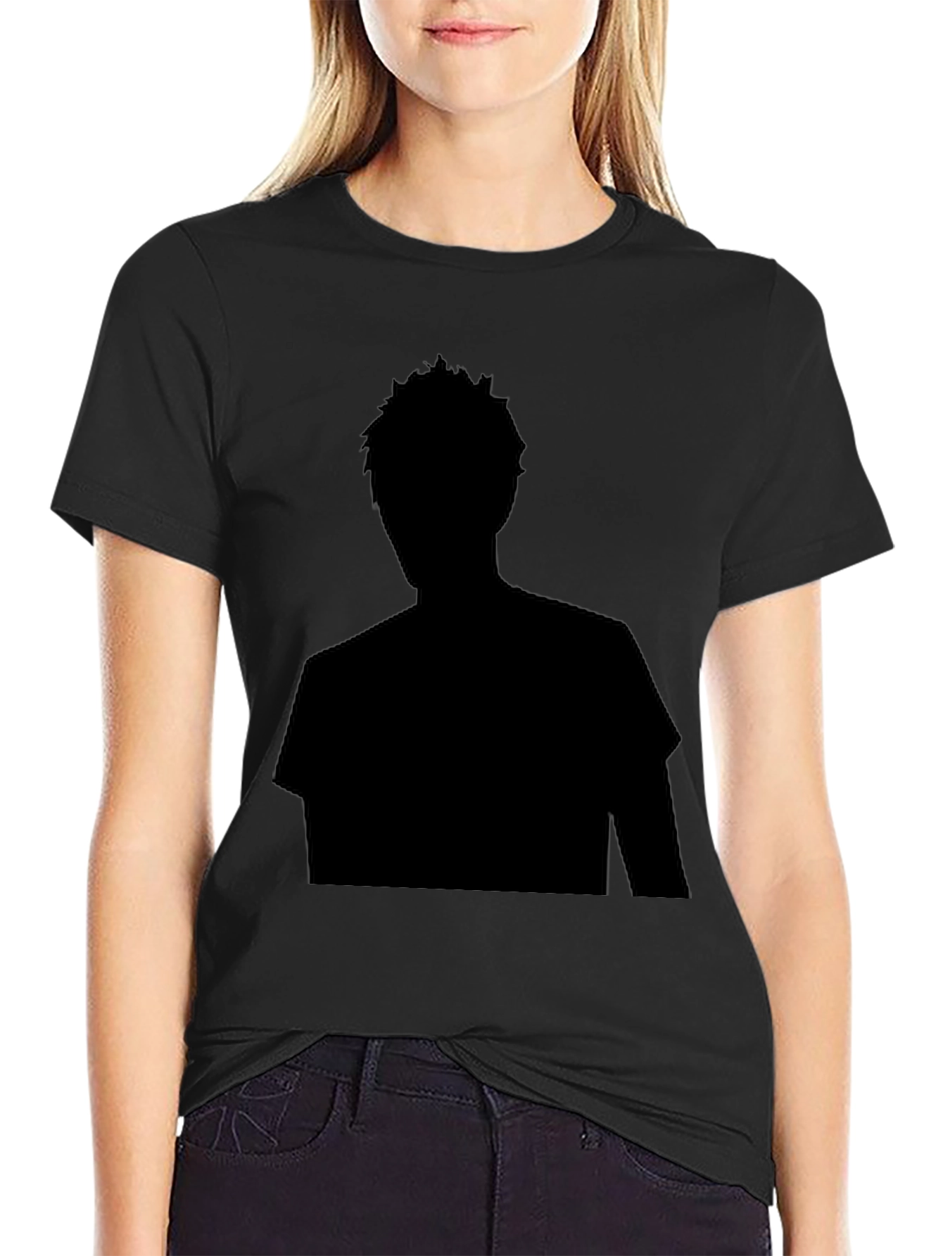 Silhouette Graphic Print Black T-Shirt