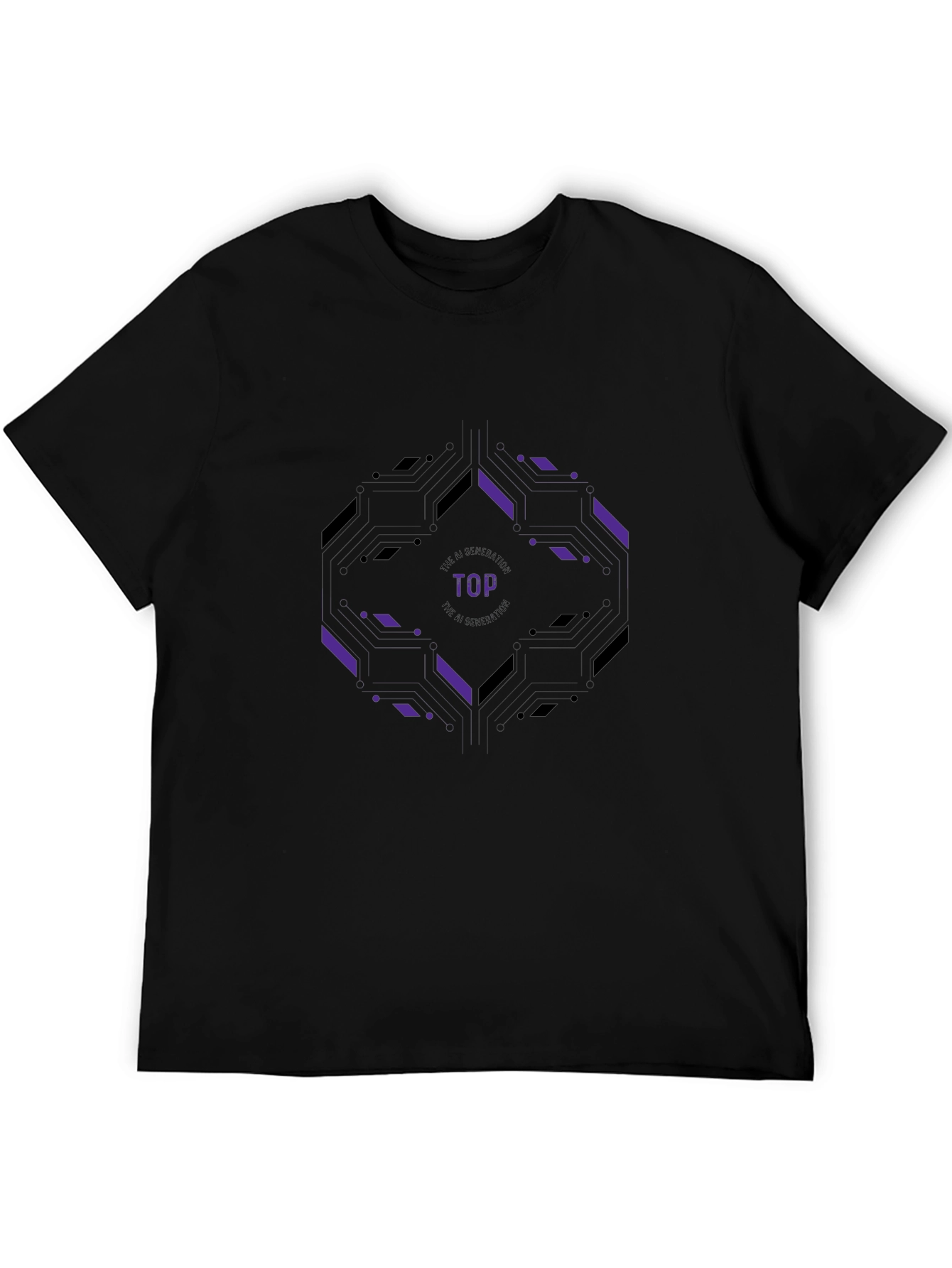 AI Generation Top T-Shirt - Modern Tech Style