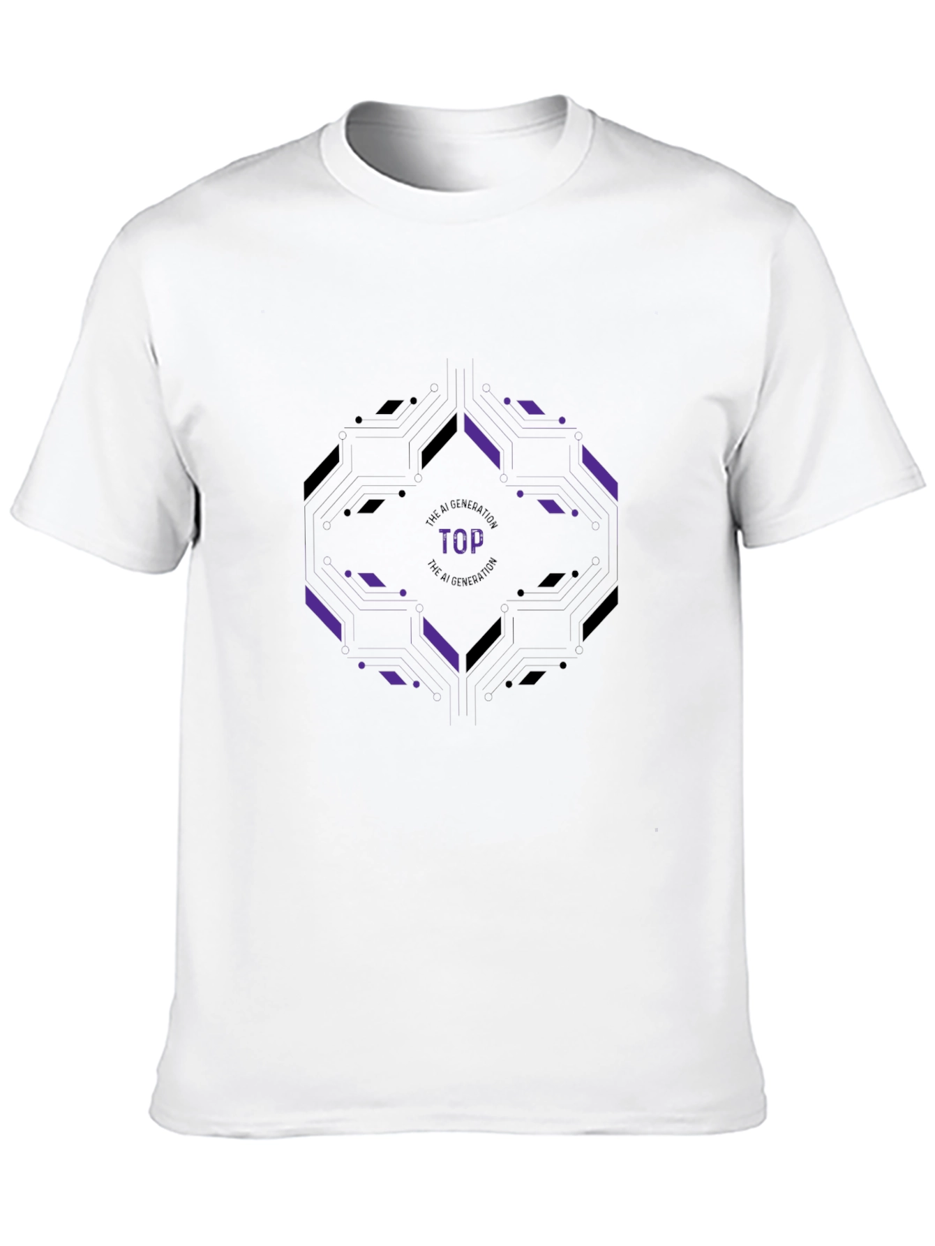 AI Generation Top T-Shirt - Modern Tech Style