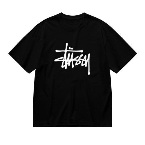 Stussy Heavy Cotton Tee (200g) - Classic Stock Logo Print - S to 3XL