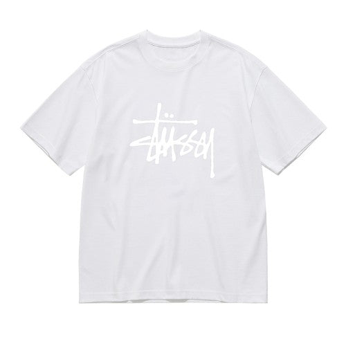Stussy Heavy Cotton Tee (200g) - Classic Stock Logo Print - S to 3XL