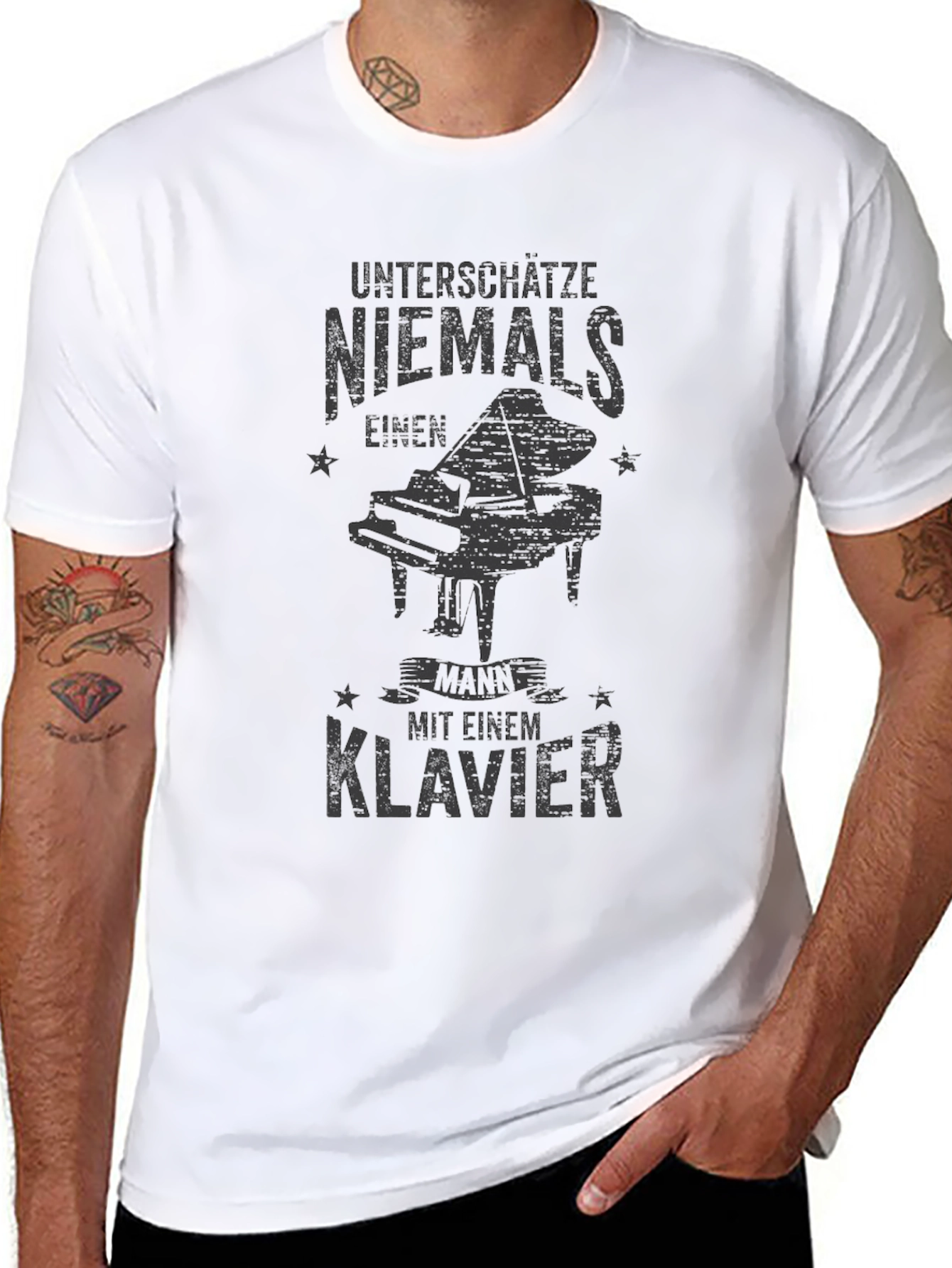 Dont Underestimate Piano Mens T-Shirt