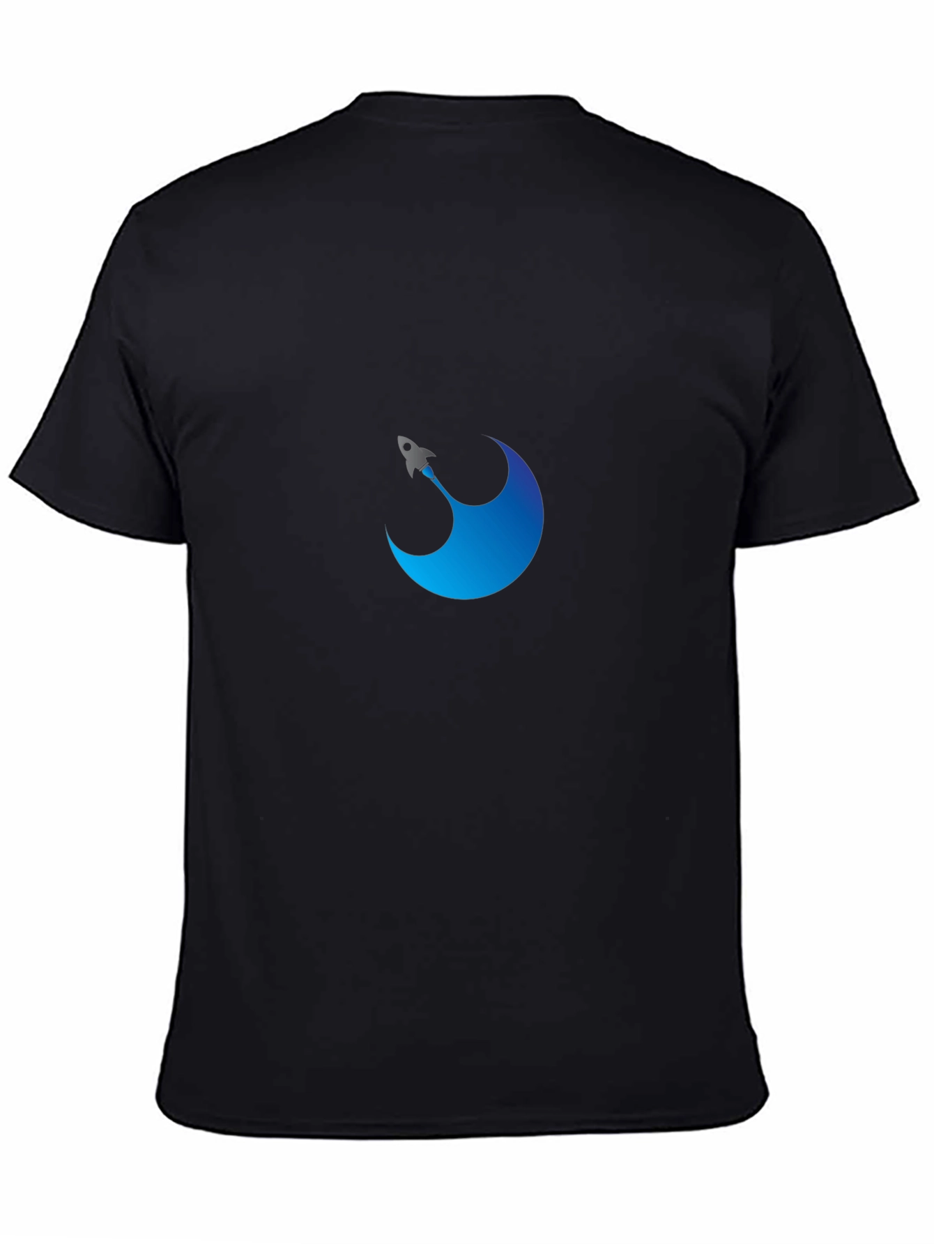 Rocket Launch Graphic Tee - Stylish Black Cotton T-Shirt