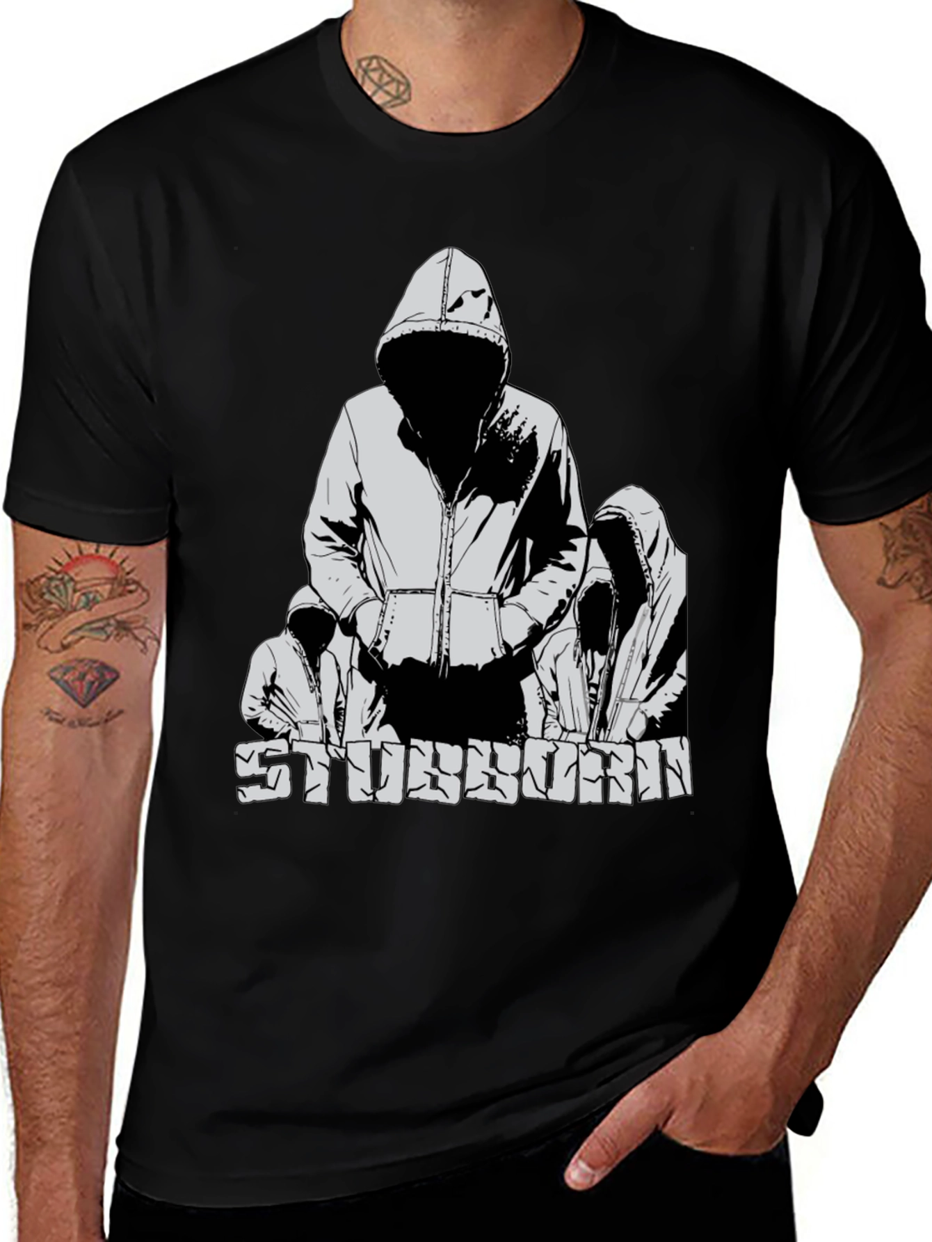 Stubborn Graphic T-Shirt - Black