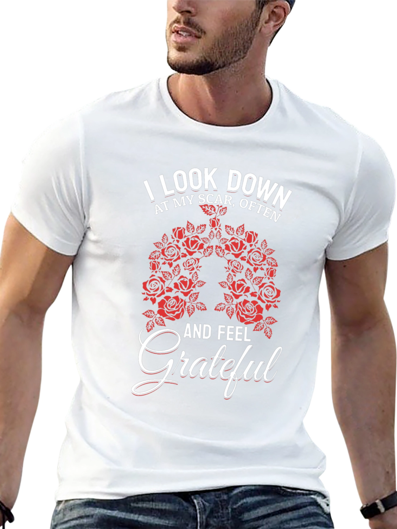 Grateful Lung Roses Graphic T-Shirt