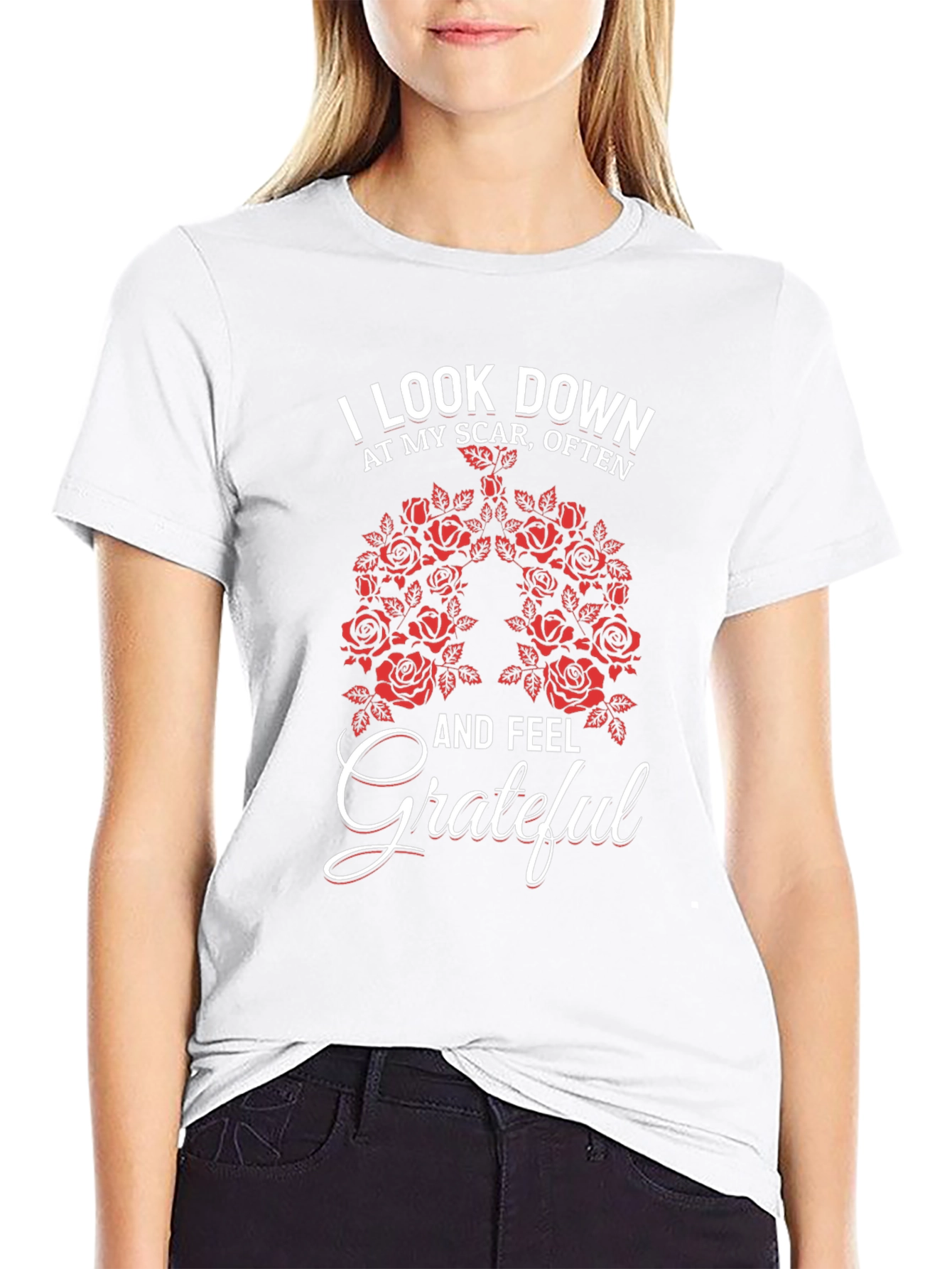 Grateful Lung Roses Graphic T-Shirt