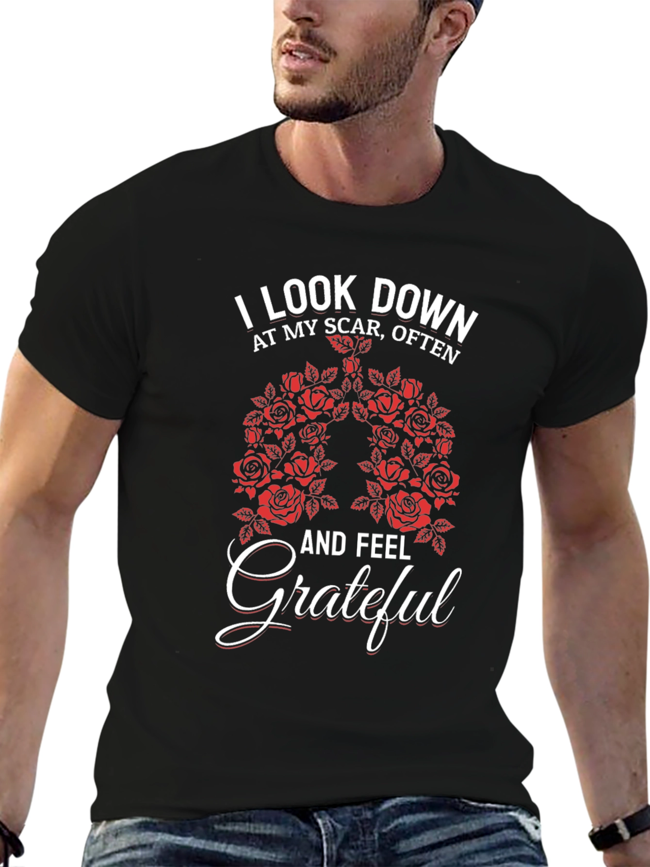 Grateful Lung Roses Graphic T-Shirt