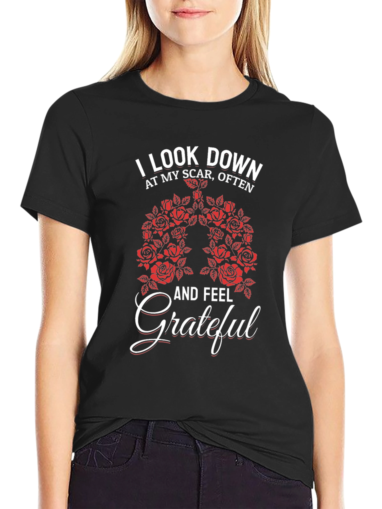 Grateful Lung Roses Graphic T-Shirt
