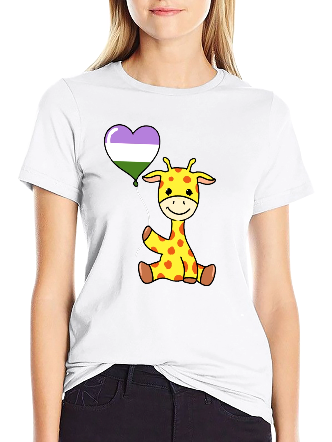 Cute Giraffe Balloon T-Shirt