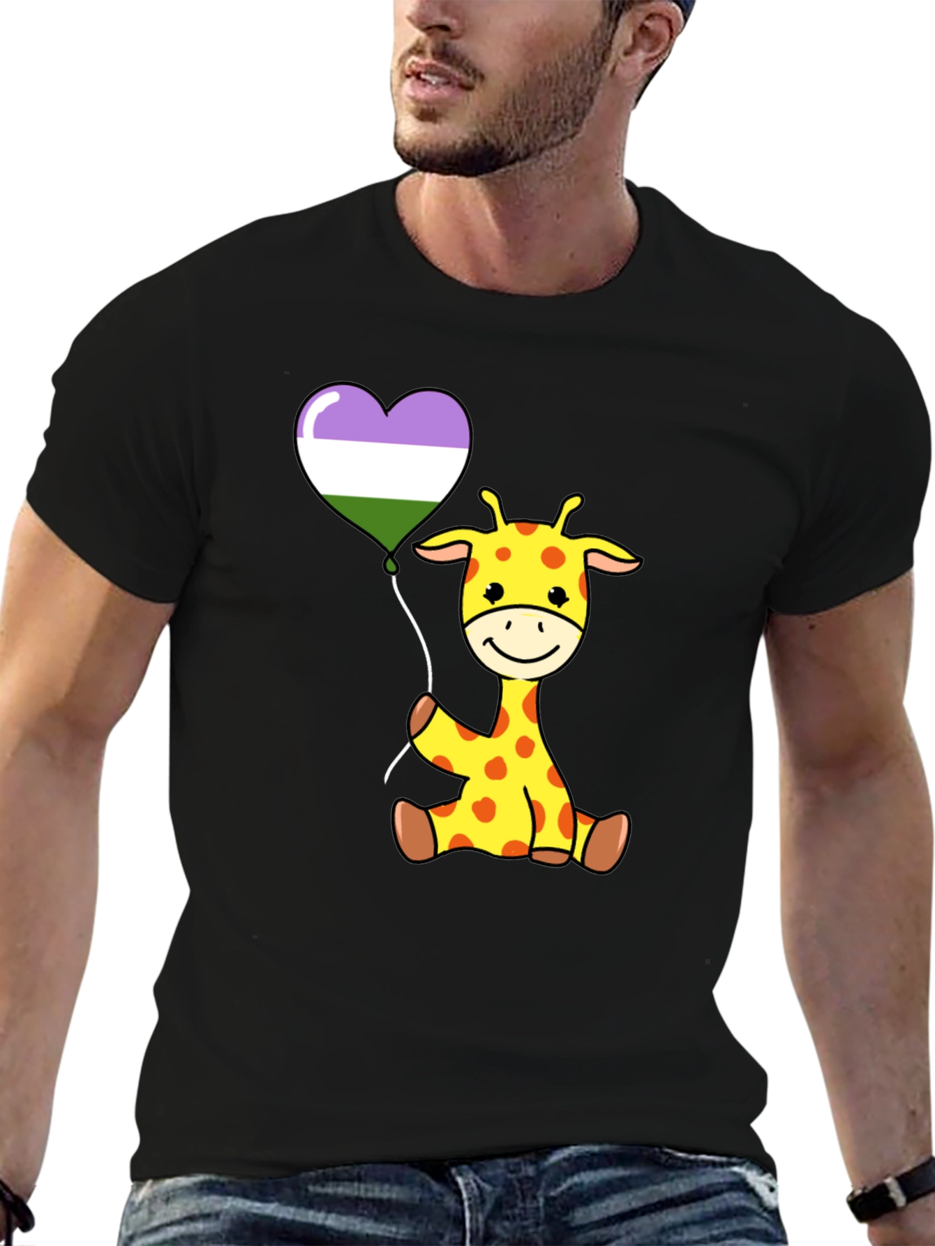 Cute Giraffe Balloon T-Shirt