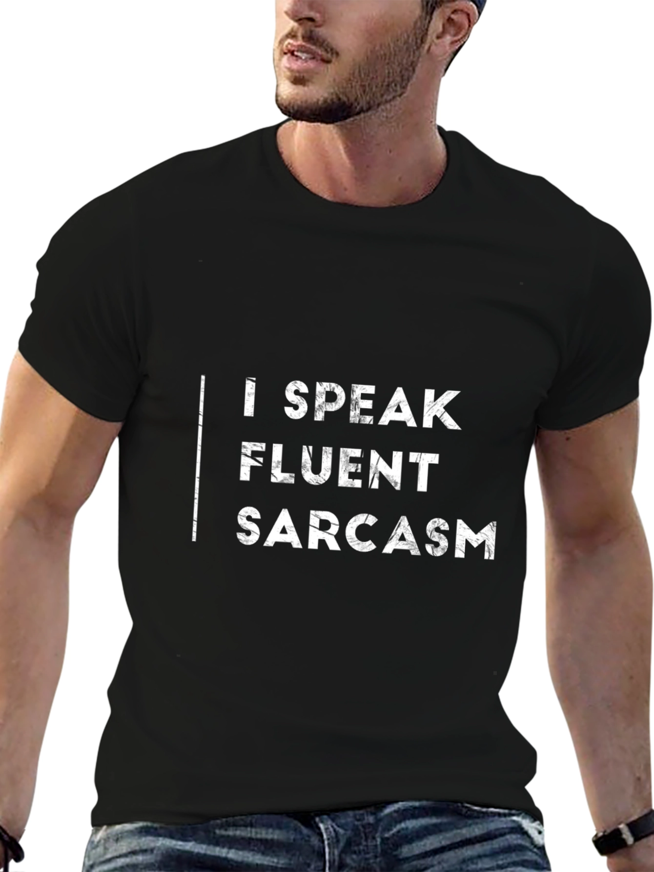 I Speak Fluent Sarcasm Black T-Shirt
