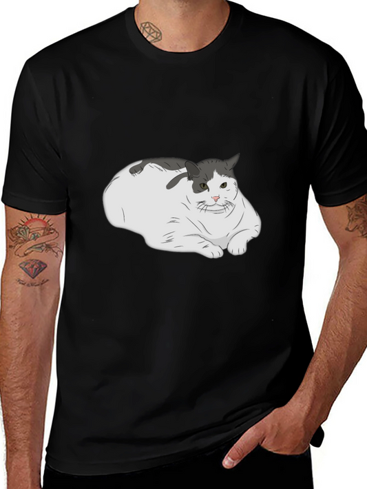 Chonky Cat T-Shirt - Unisex Black Tee