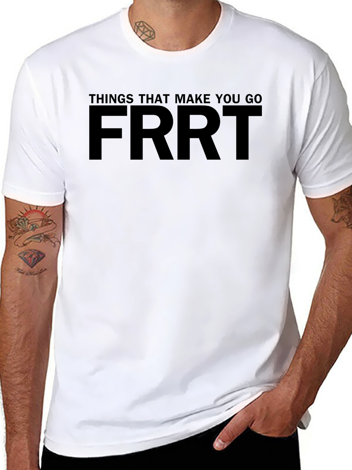 FRRT Graphic Tee - Humorous Black Cotton T-Shirt