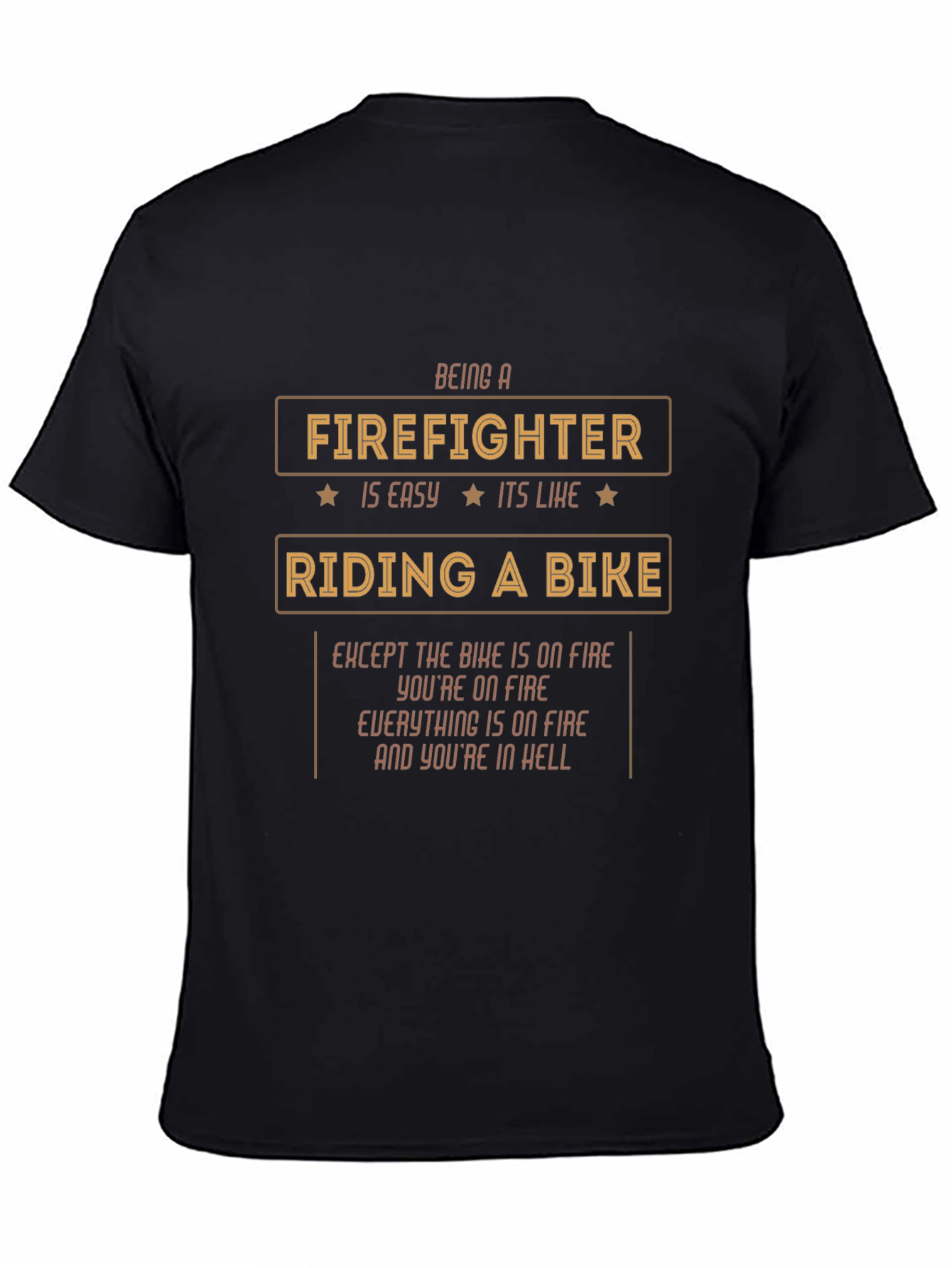 Firefighter Riding a Bike T-Shirt