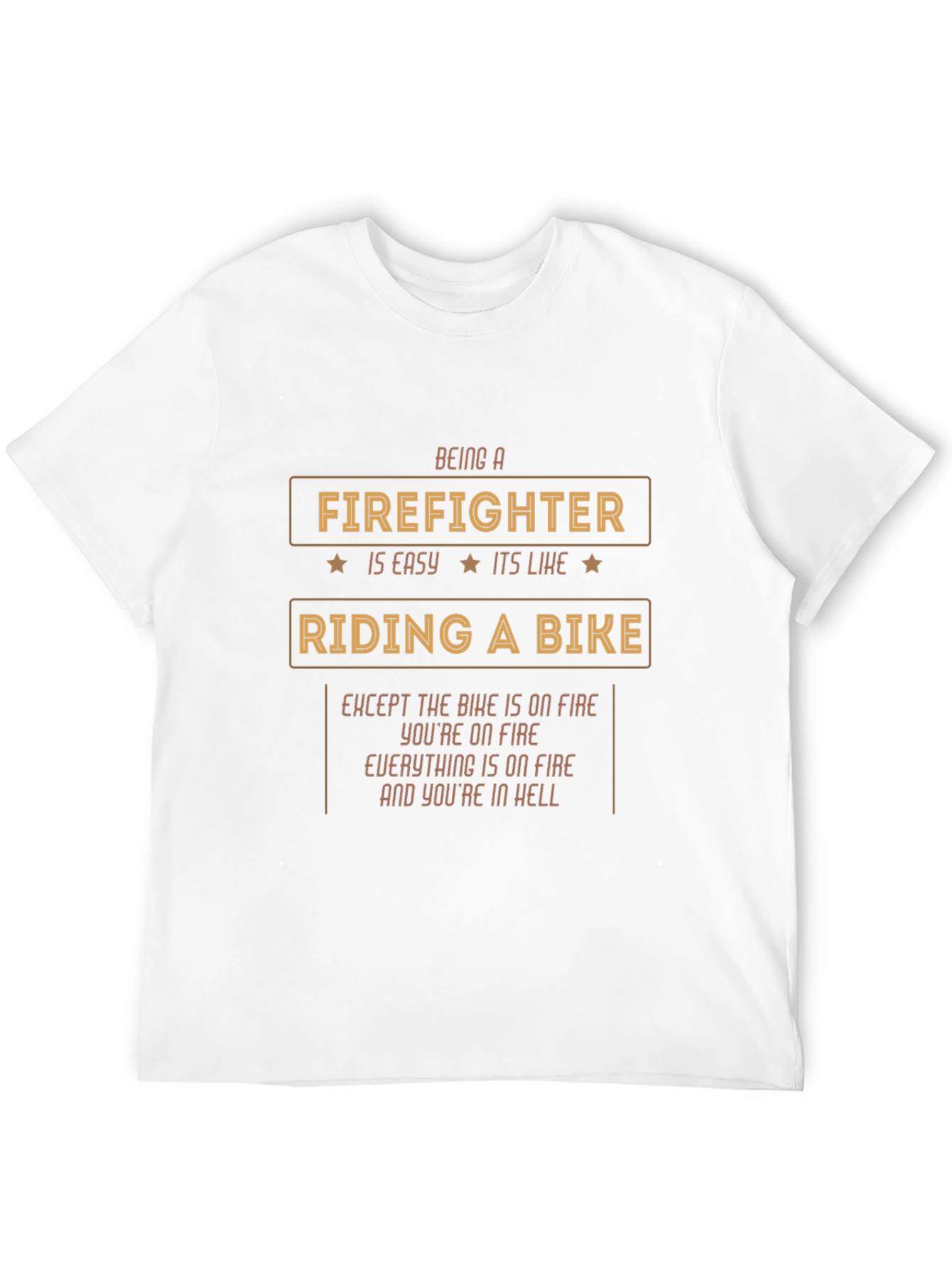 Firefighter Riding a Bike T-Shirt