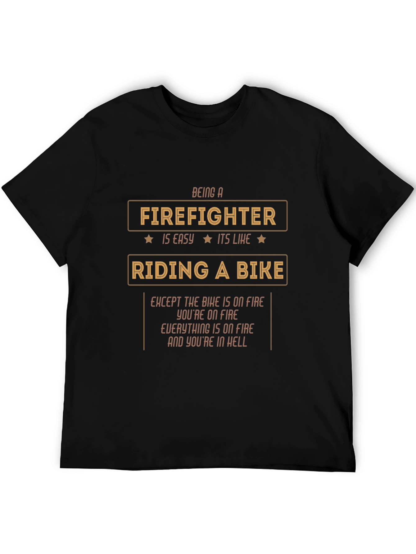Firefighter Riding a Bike T-Shirt