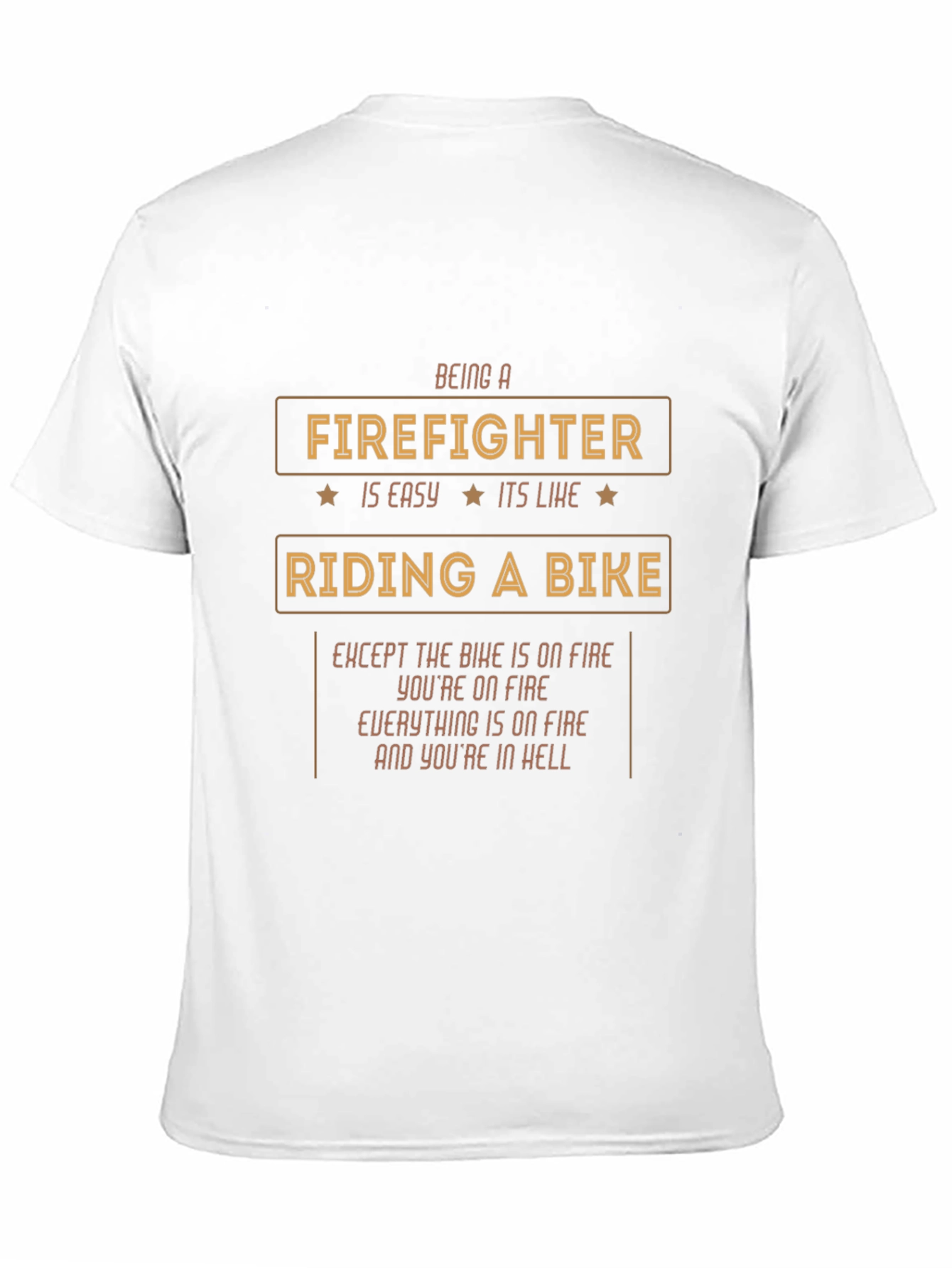 Firefighter Riding a Bike T-Shirt