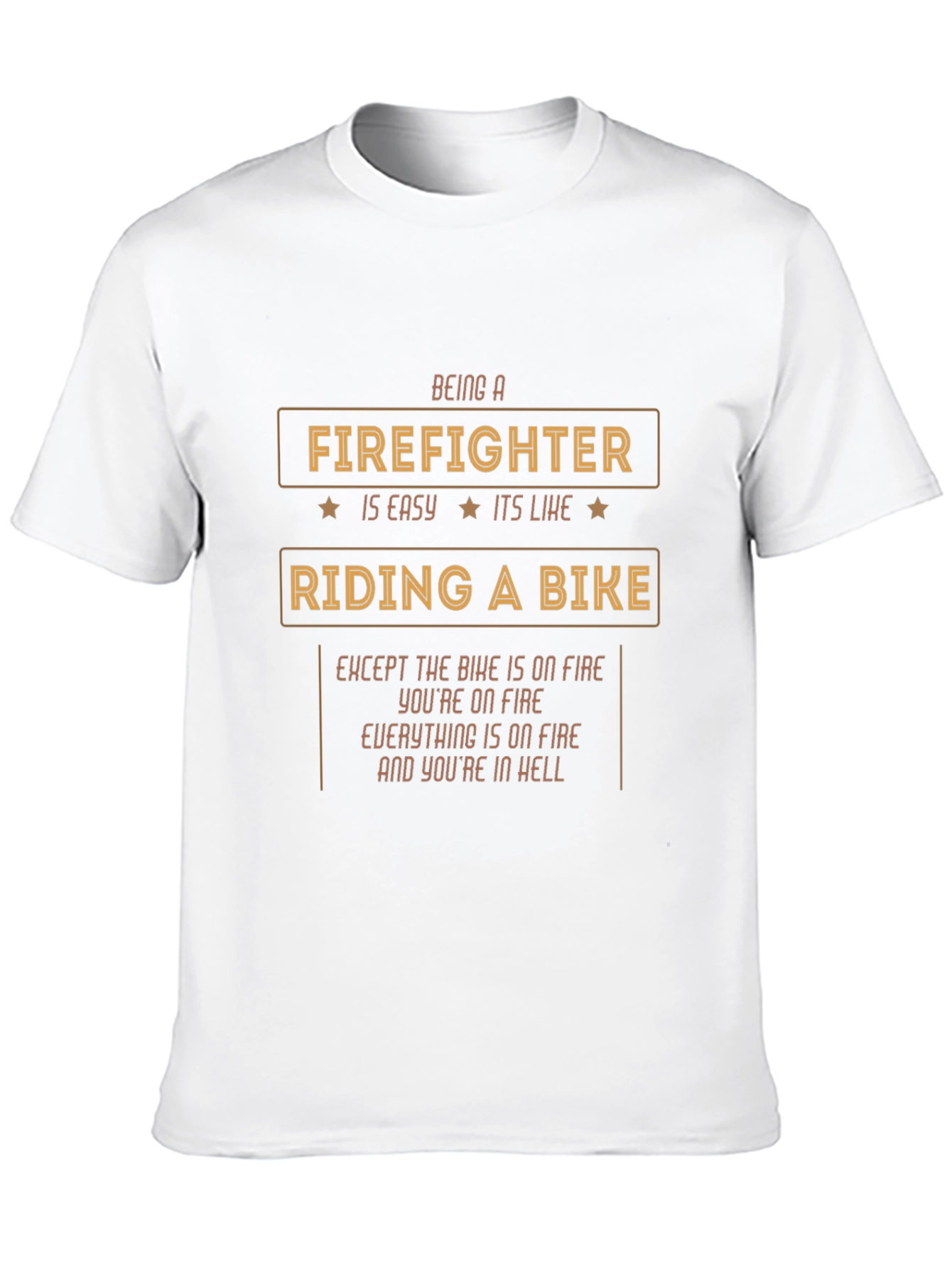 Firefighter Riding a Bike T-Shirt