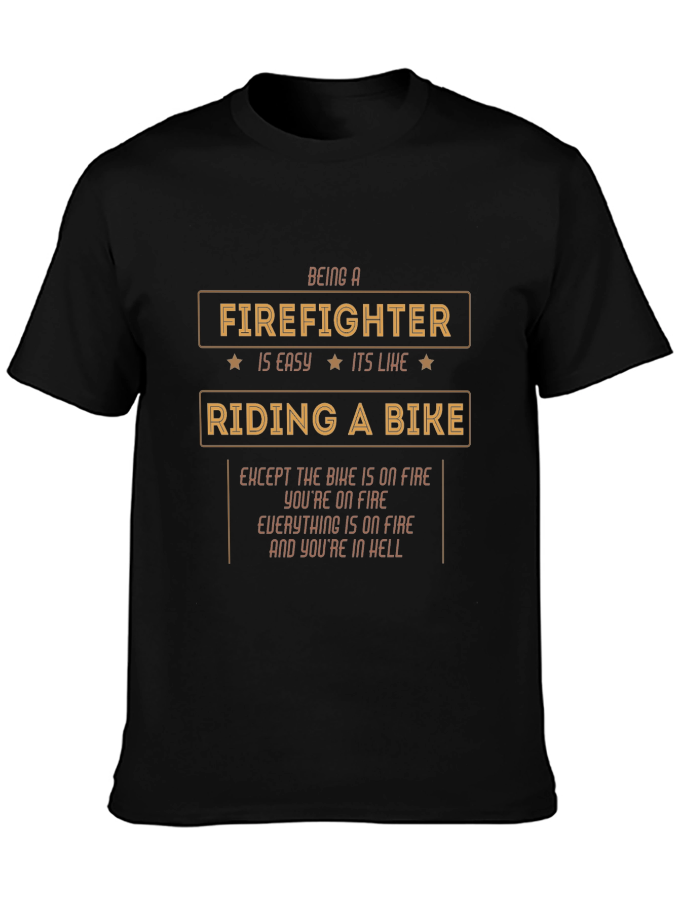 Firefighter Riding a Bike T-Shirt