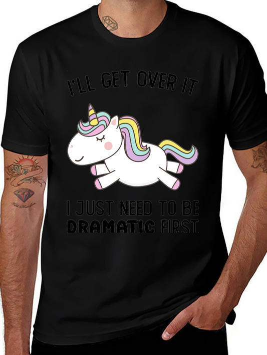 Dramatic Unicorn Graphic Tee