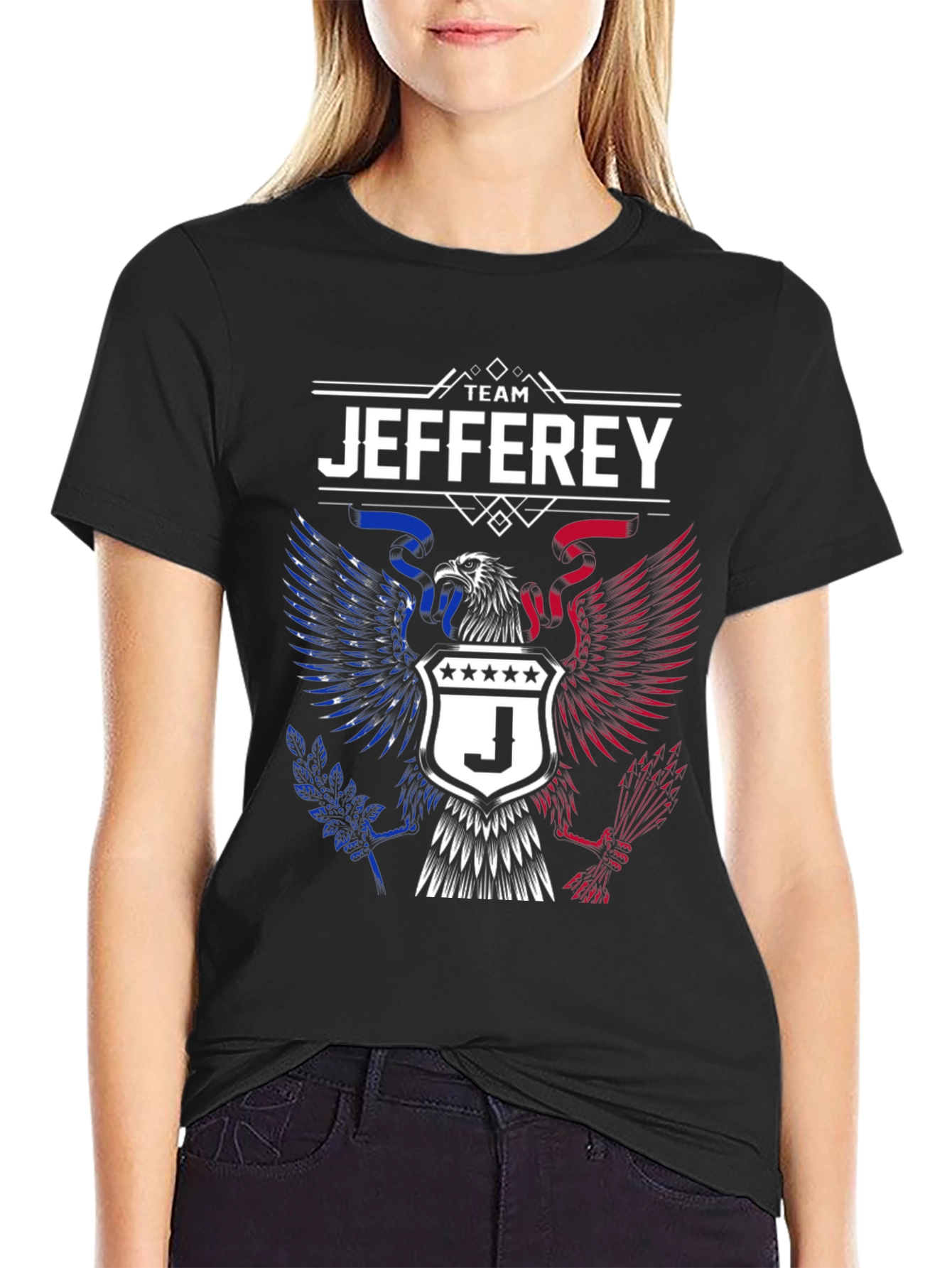Team Jeffrey Patriotic Eagle T-Shirt