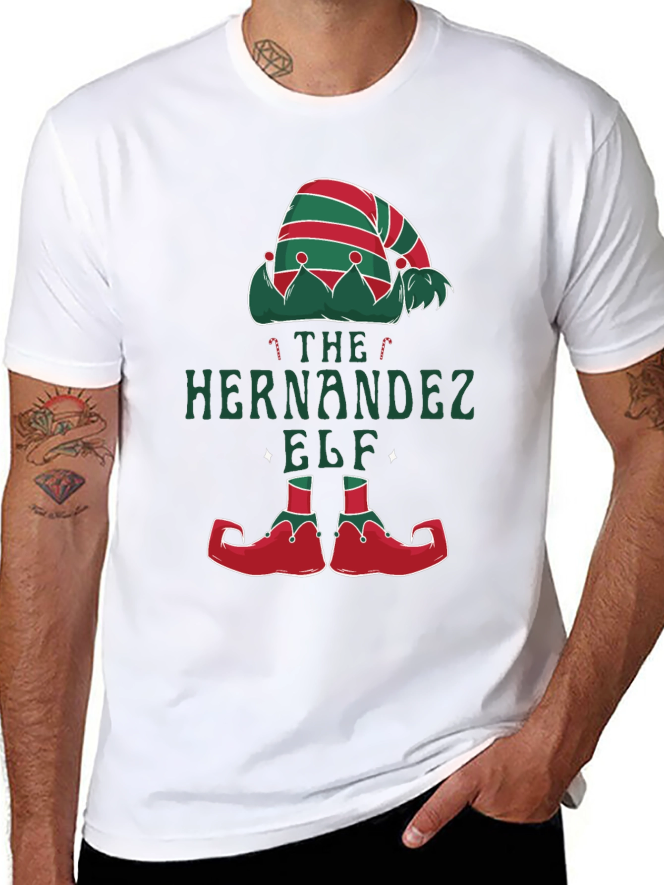 Hernandez Family Elf Matching Christmas Tee