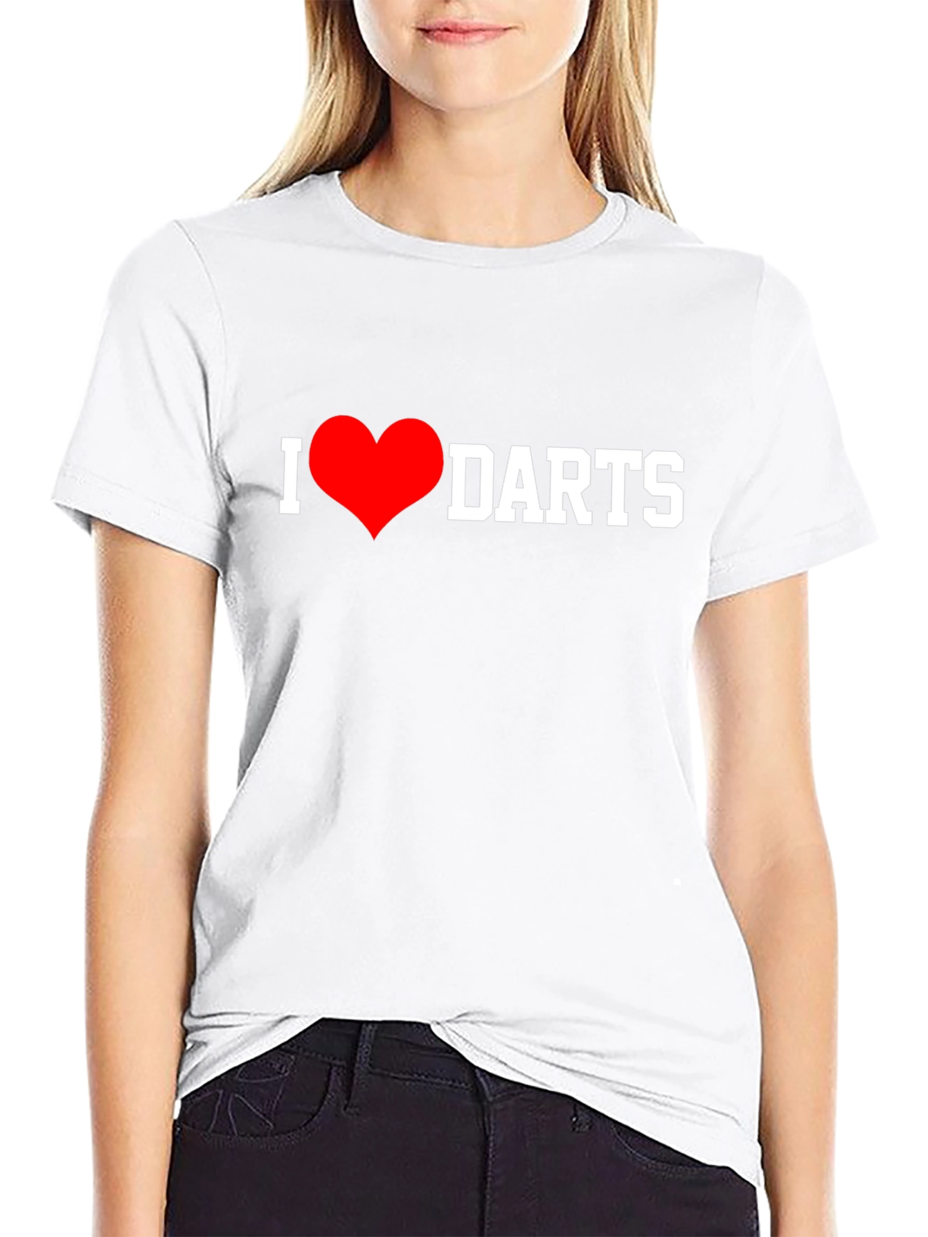 I Heart Darts T-Shirt - Black Casual Tee